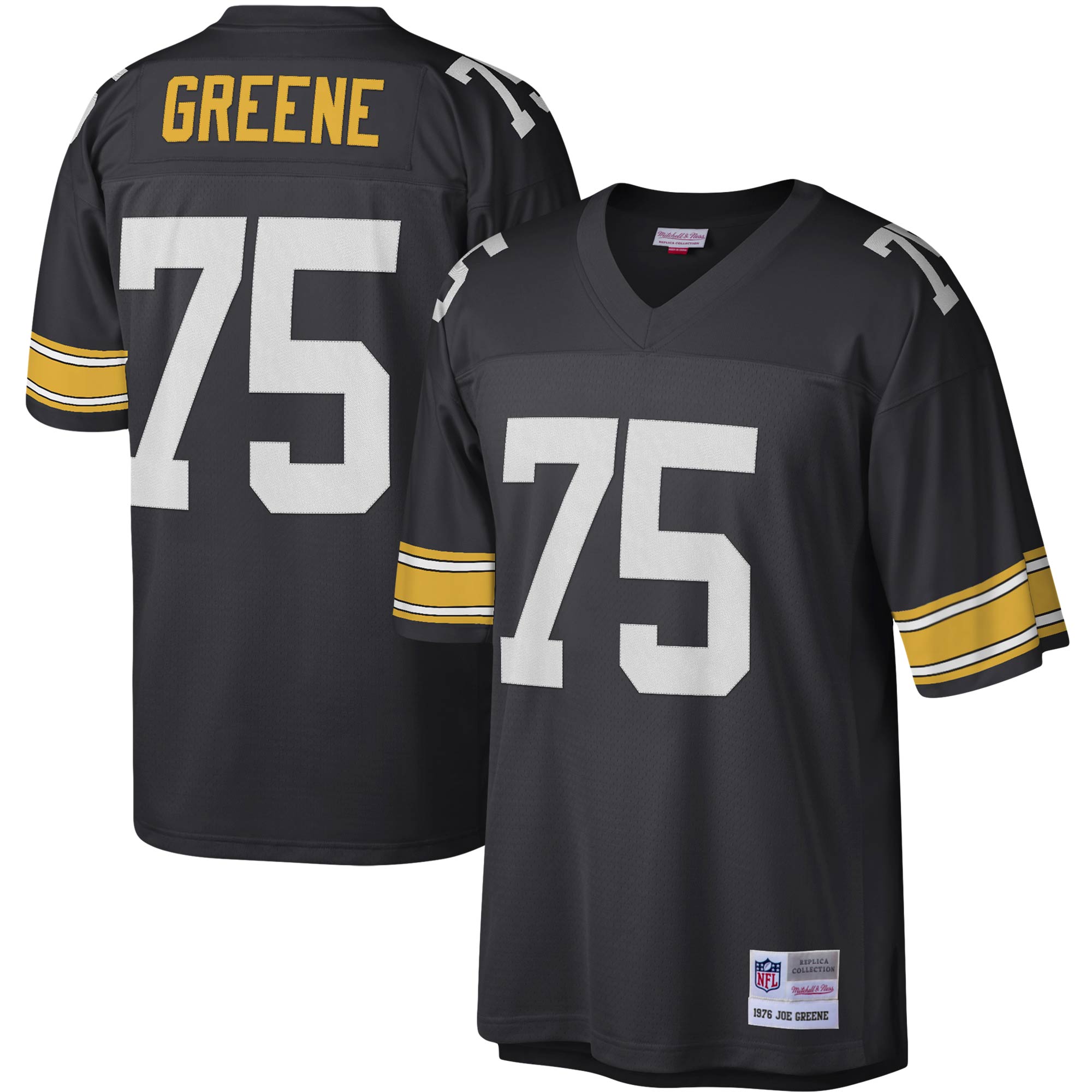 joe greene pittsburgh steelers mitchell ness legacy replica jersey black clowdercats fvb7e.jpg