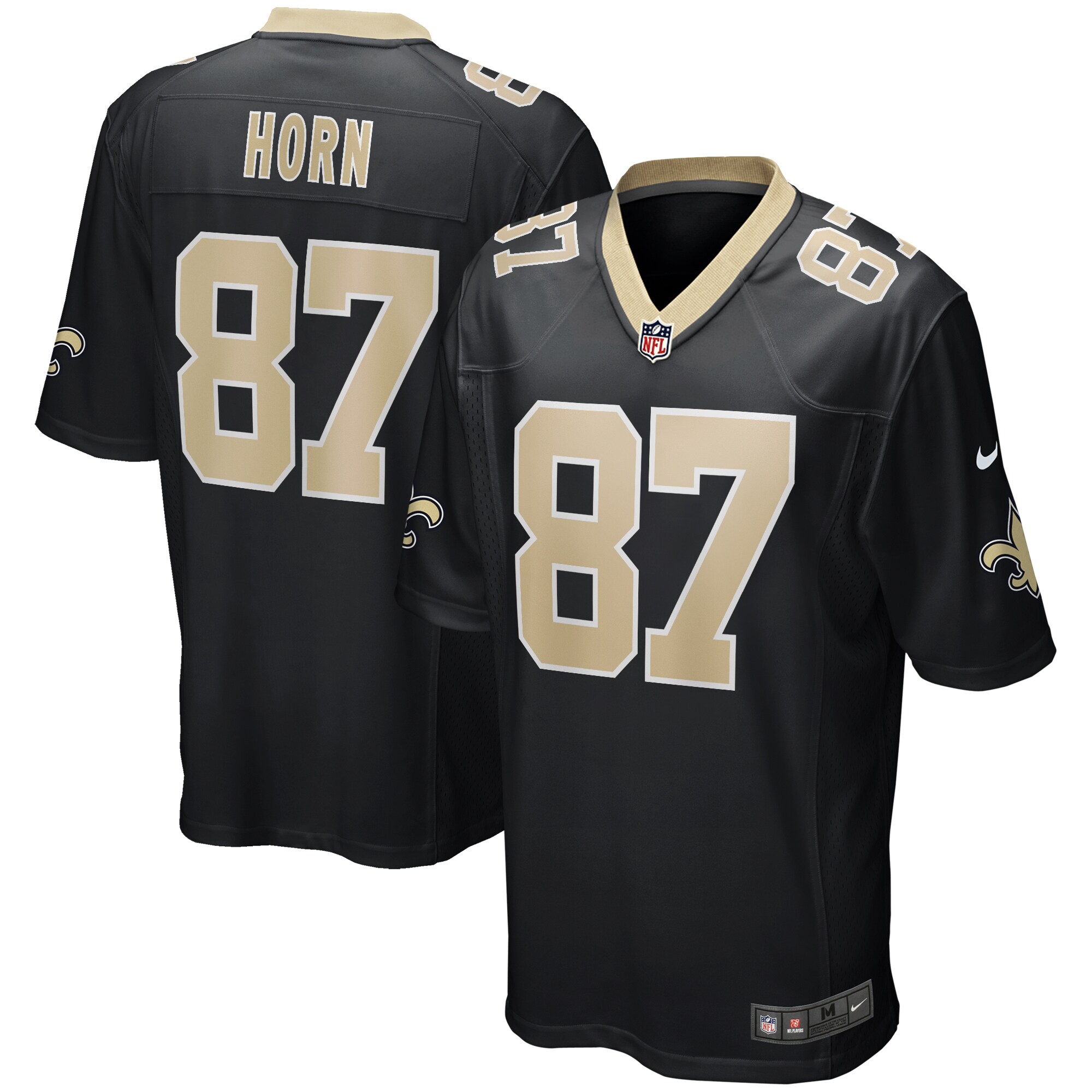 joe horn new orleans saints nike game retired player jersey black clowdercats bslfz.jpg