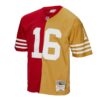 joe montana san francisco 49ers mitchell ness 1990 split legacy replica jersey scarletgold clowdercats wkmyi.jpg