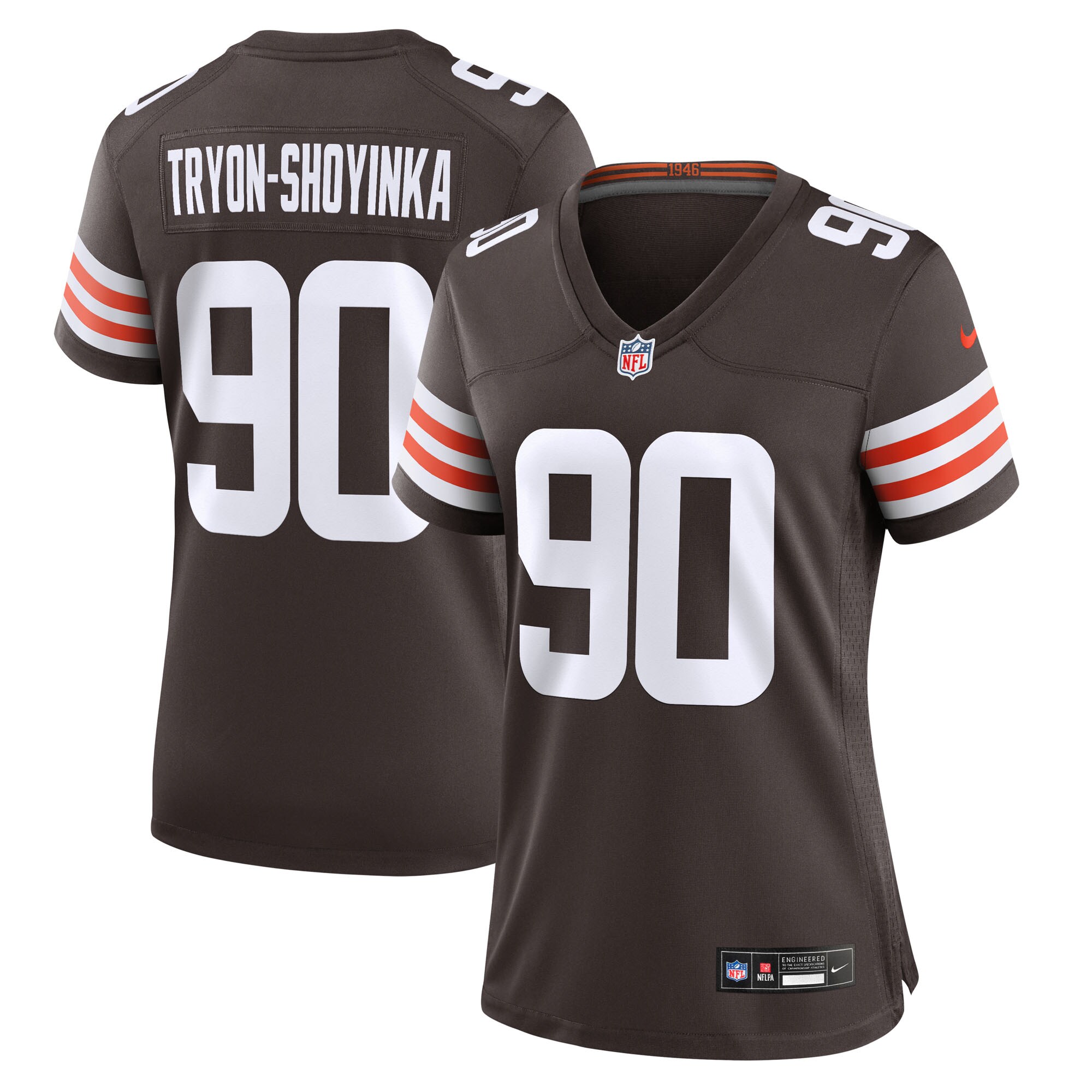 joe tryon shoyinka cleveland browns nike womens team game jersey brown clowdercats efjme.jpg