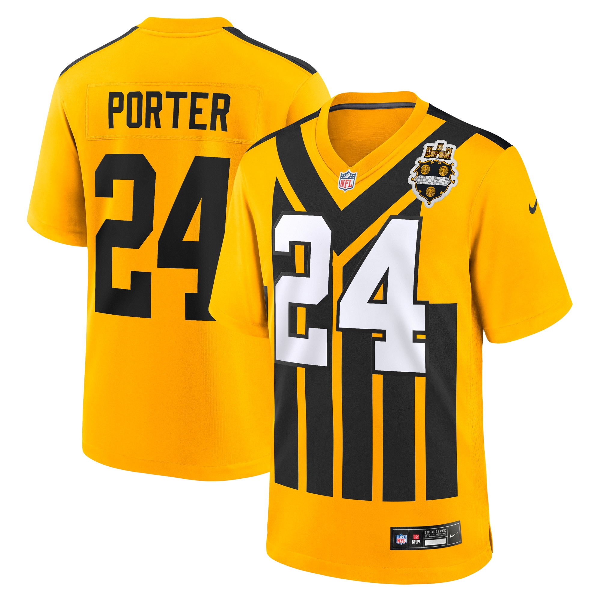 joey porter jr pittsburgh steelers nike alternate 1933 throwback game jersey gold clowdercats kpc8o.jpg