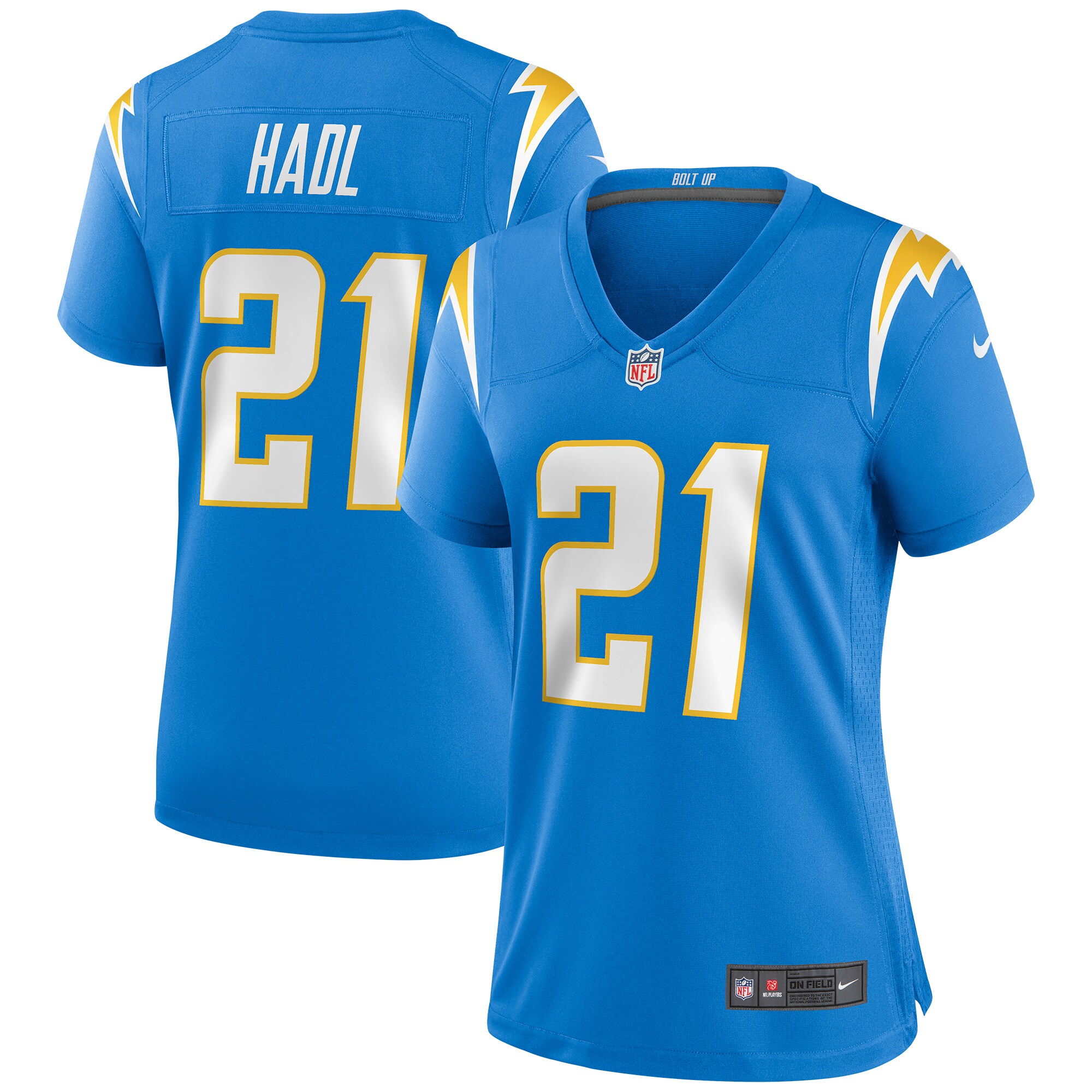 john hadl los angeles chargers nike womens game retired player jersey powder blue clowdercats keswi.jpg