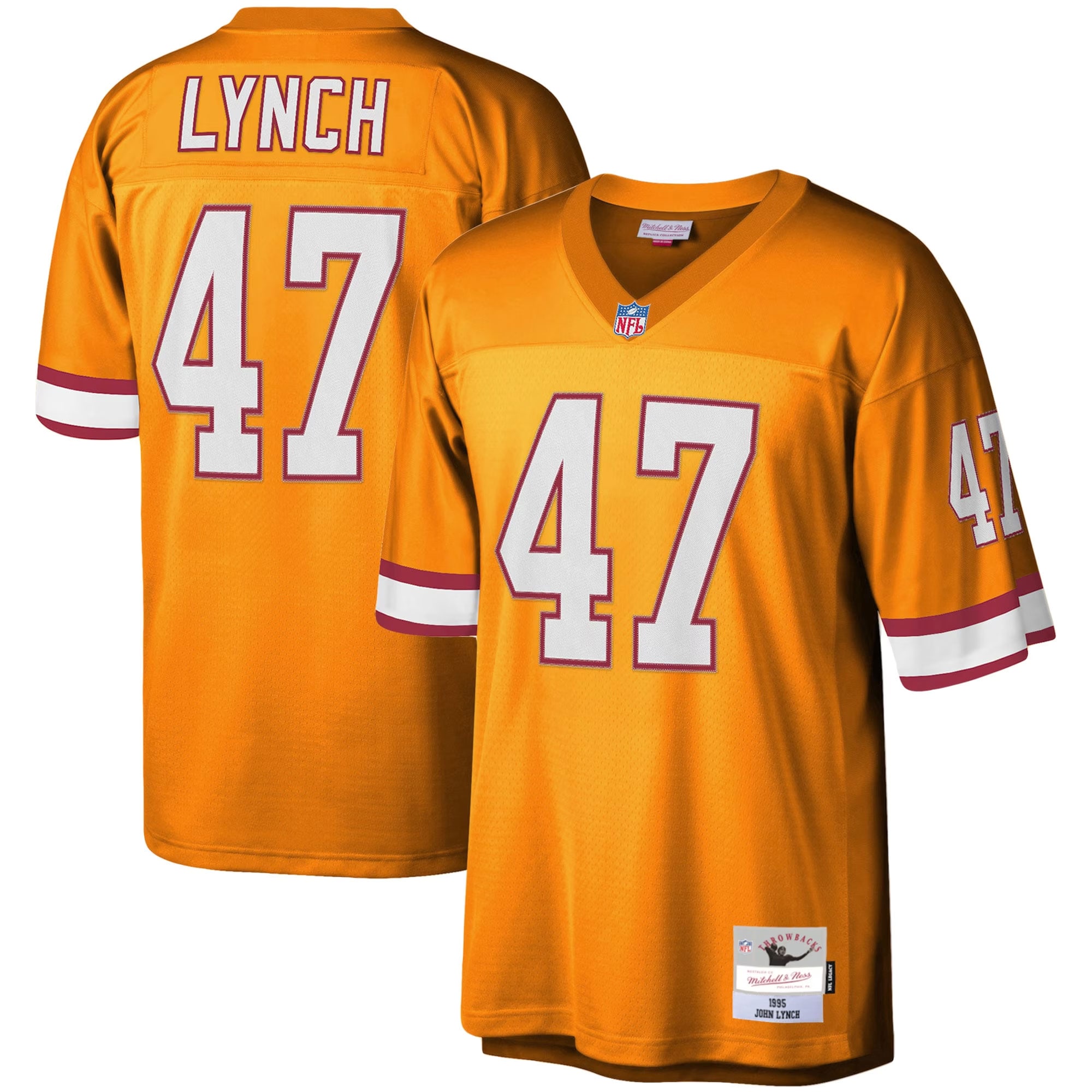 john lynch tampa bay buccaneers mitchell ness big tall 1995 legacy retired player jersey orange clowdercats clbw3.jpg