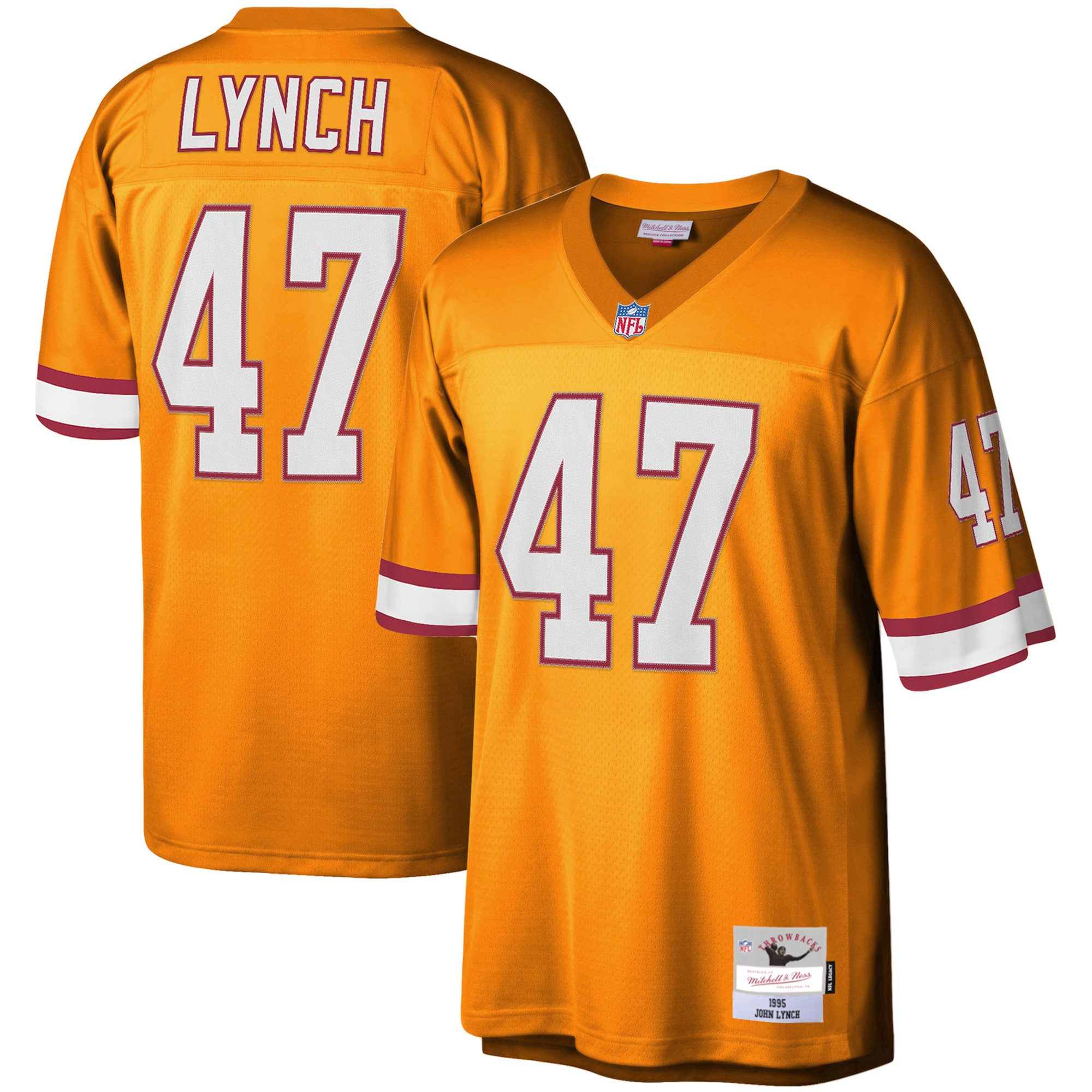 john lynch tampa bay buccaneers mitchell ness legacy replica jersey orange clowdercats zxq2t.jpg