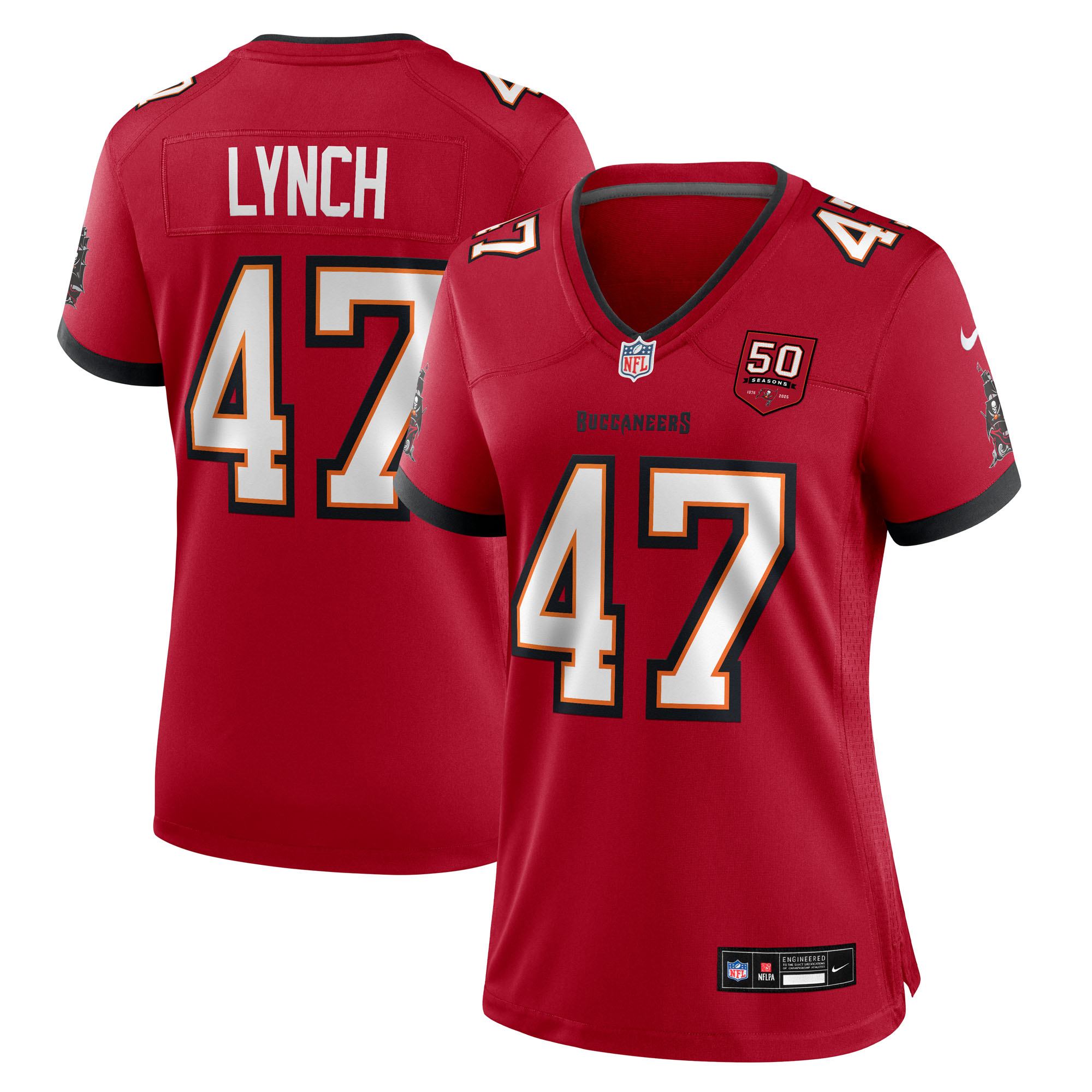 john lynch tampa bay buccaneers nike womens 50th anniversary team game jersey red clowdercats xsepi.jpg