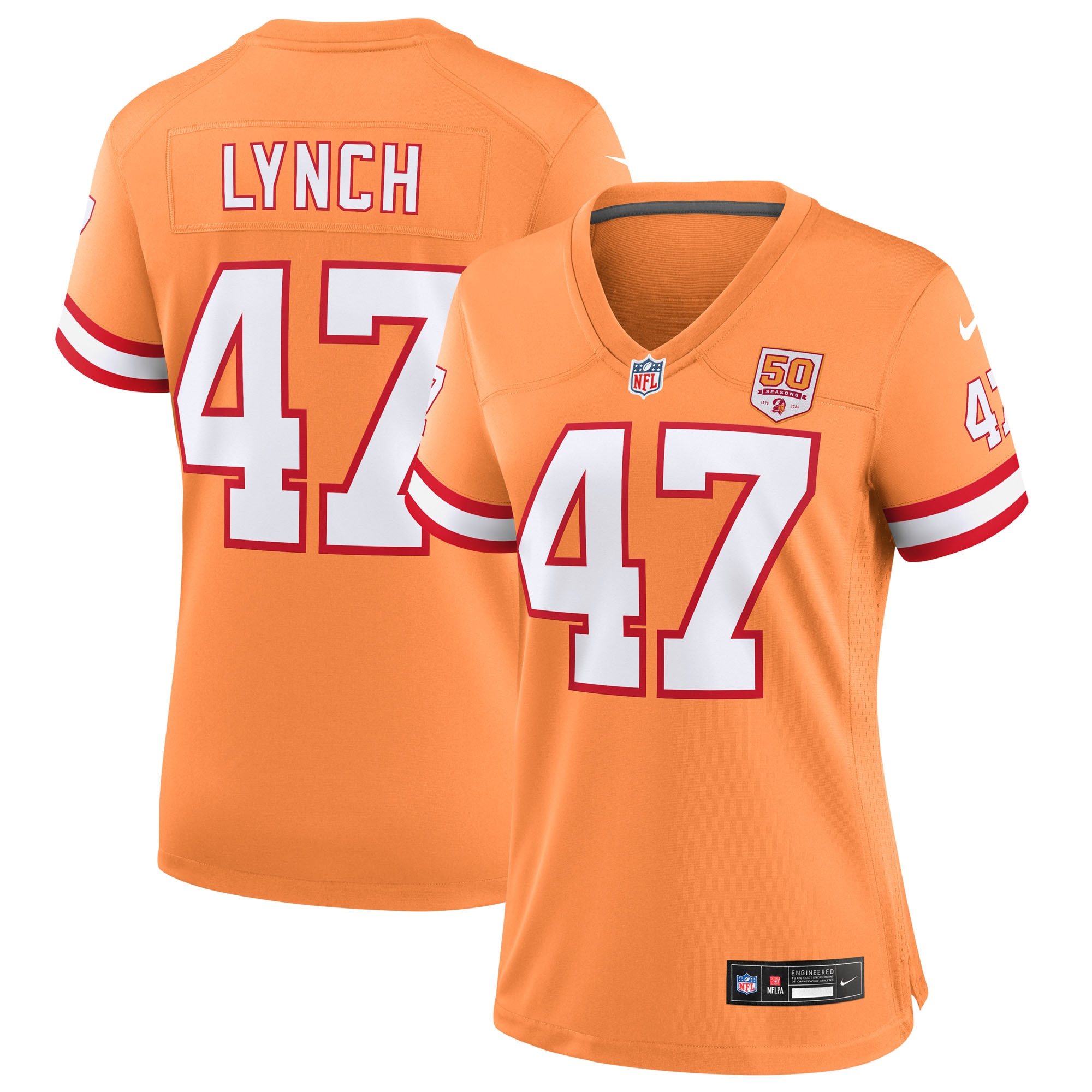 john lynch tampa bay buccaneers nike womens 50th season game jersey creamsicle clowdercats r5cyw.jpg
