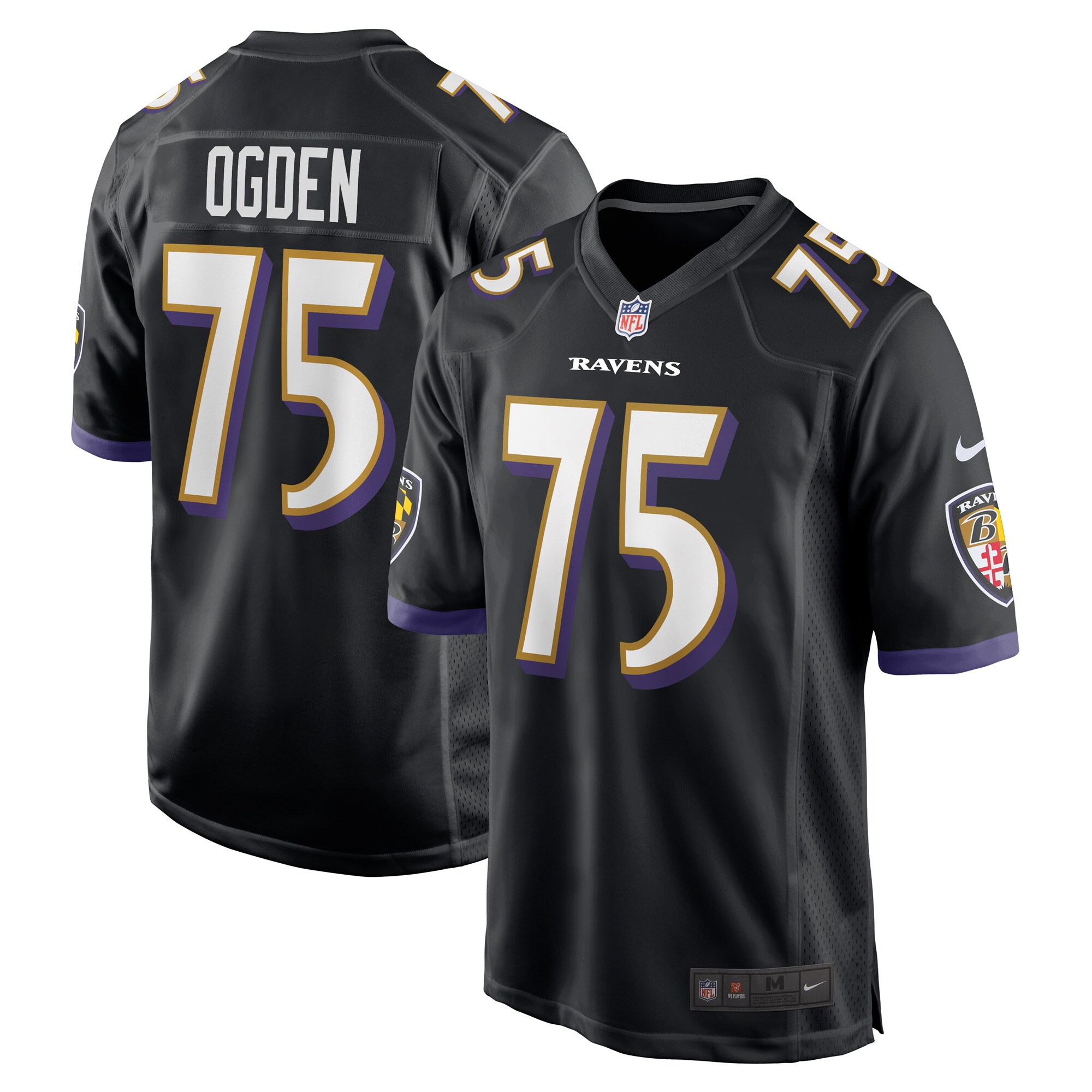 jonathan ogden baltimore ravens nike retired player alternate game jersey black clowdercats lnd5b.jpg