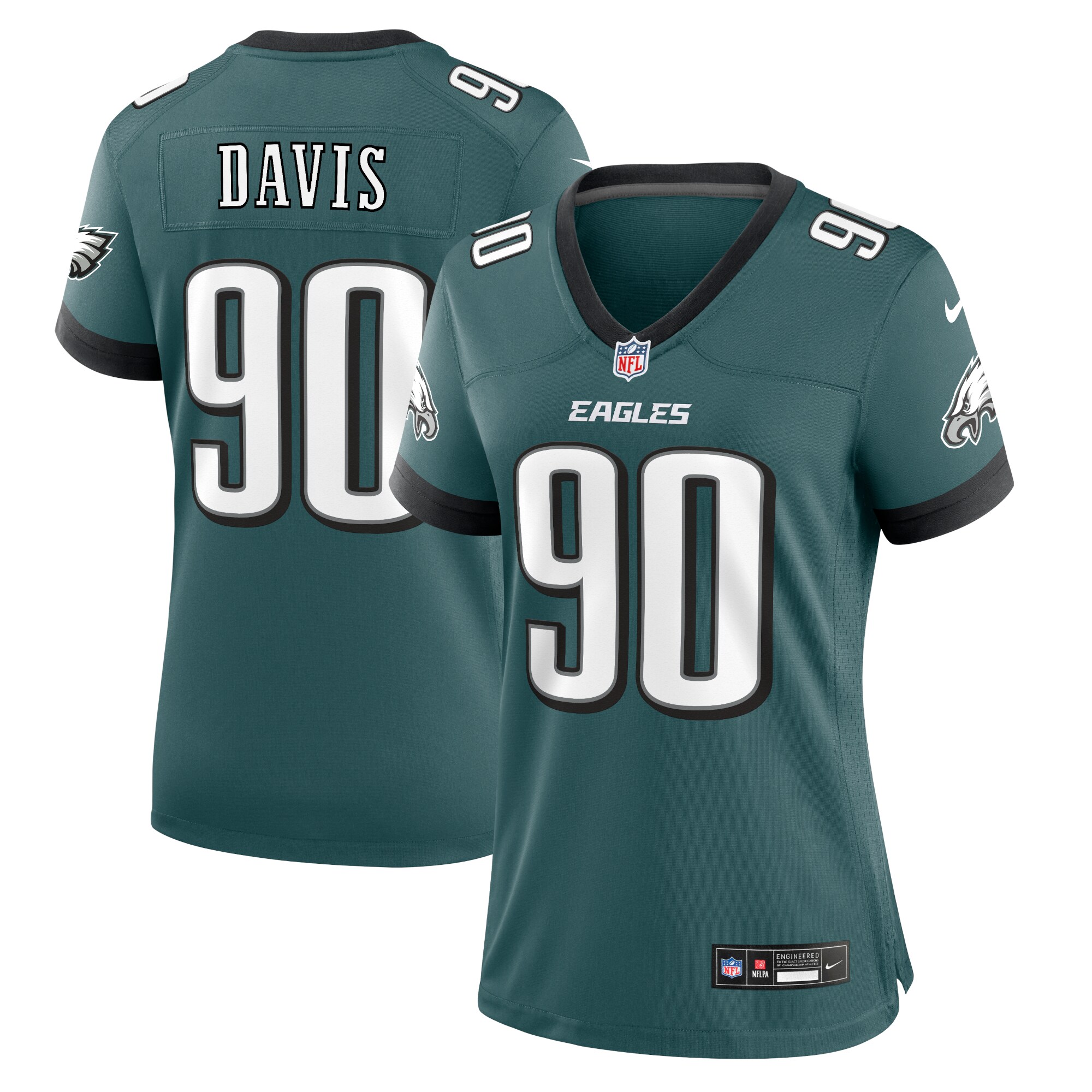 jordan davis philadelphia eagles nike womens team game jersey midnight green clowdercats x4r70.jpg