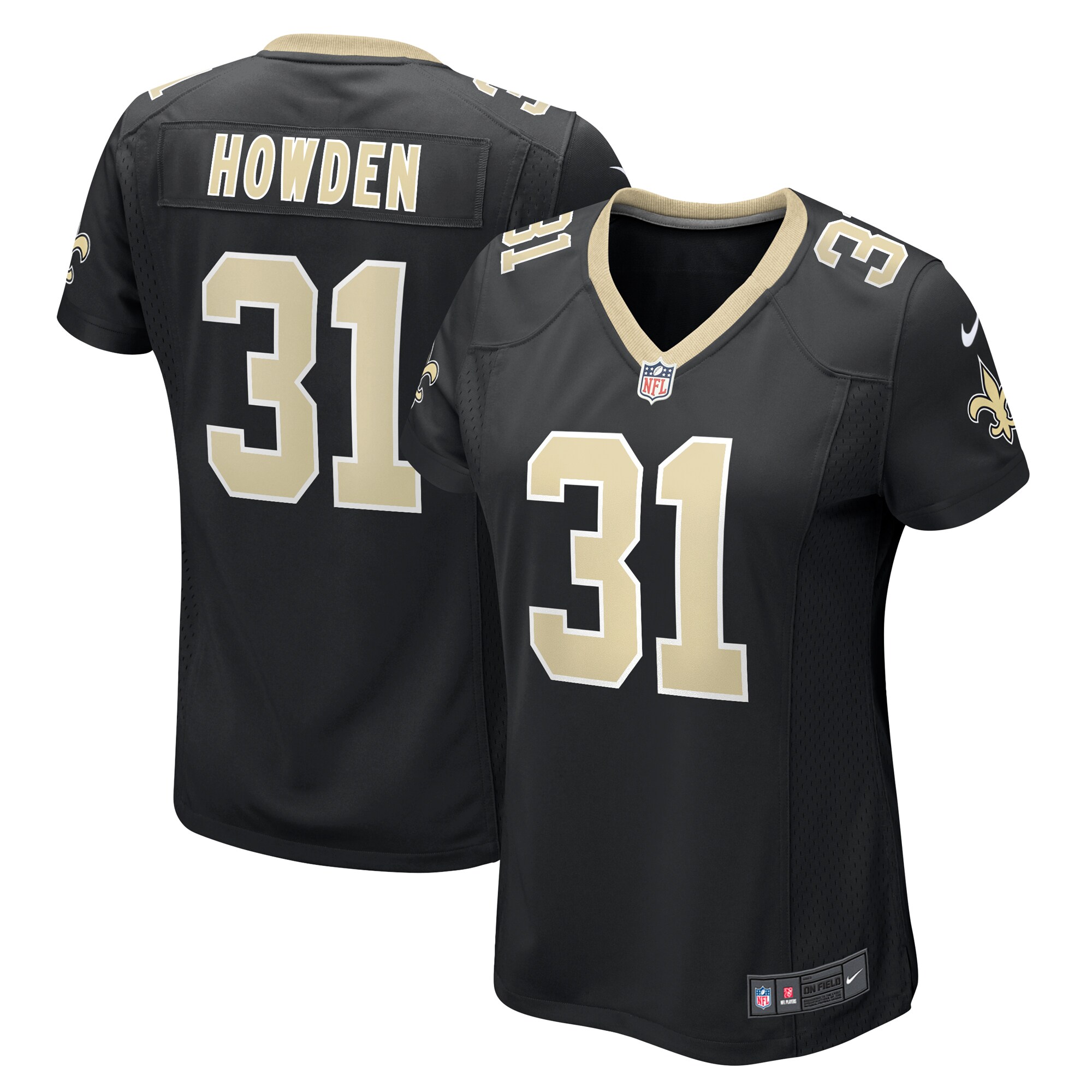 jordan howden new orleans saints nike womens team game jersey black clowdercats imqde.jpg