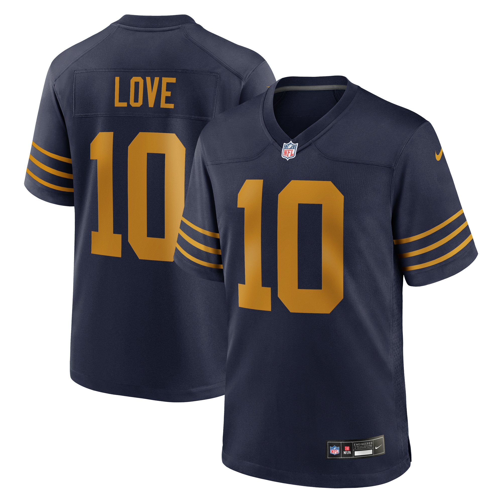 jordan love green bay packers nike the 1923 classic game jersey navy clowdercats abh2i.jpg