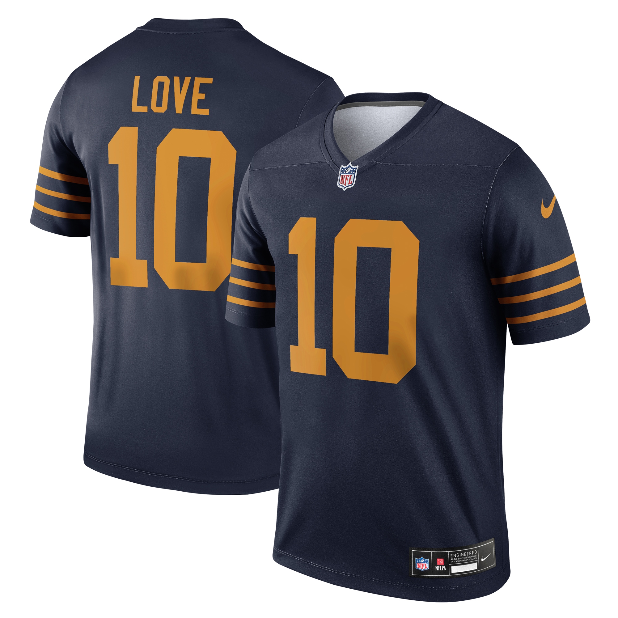jordan love green bay packers nike the 1923 classic legend player dri fit top navy clowdercats l7grl.jpg