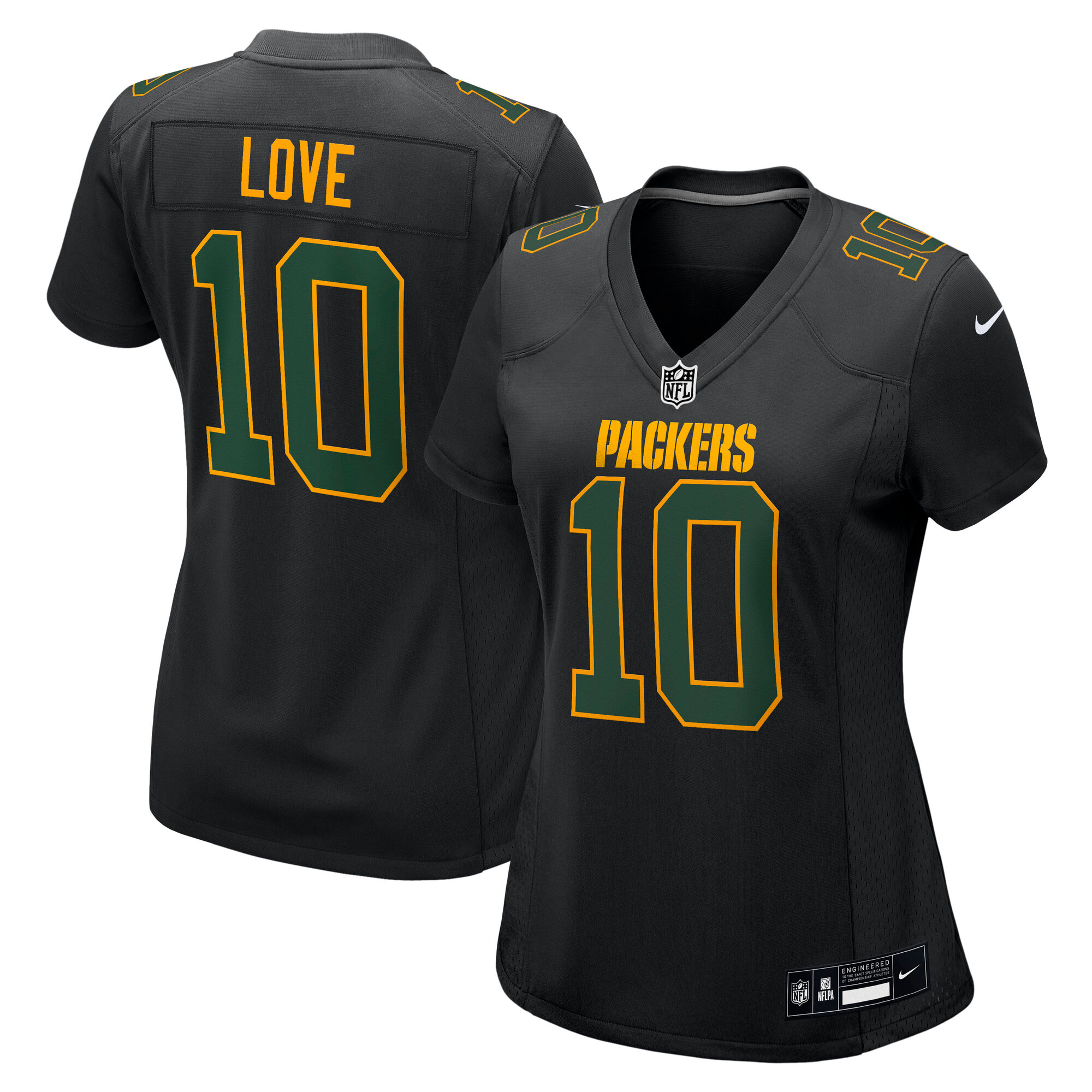 jordan love green bay packers nike womens fashion game jersey black clowdercats urhpg.jpg
