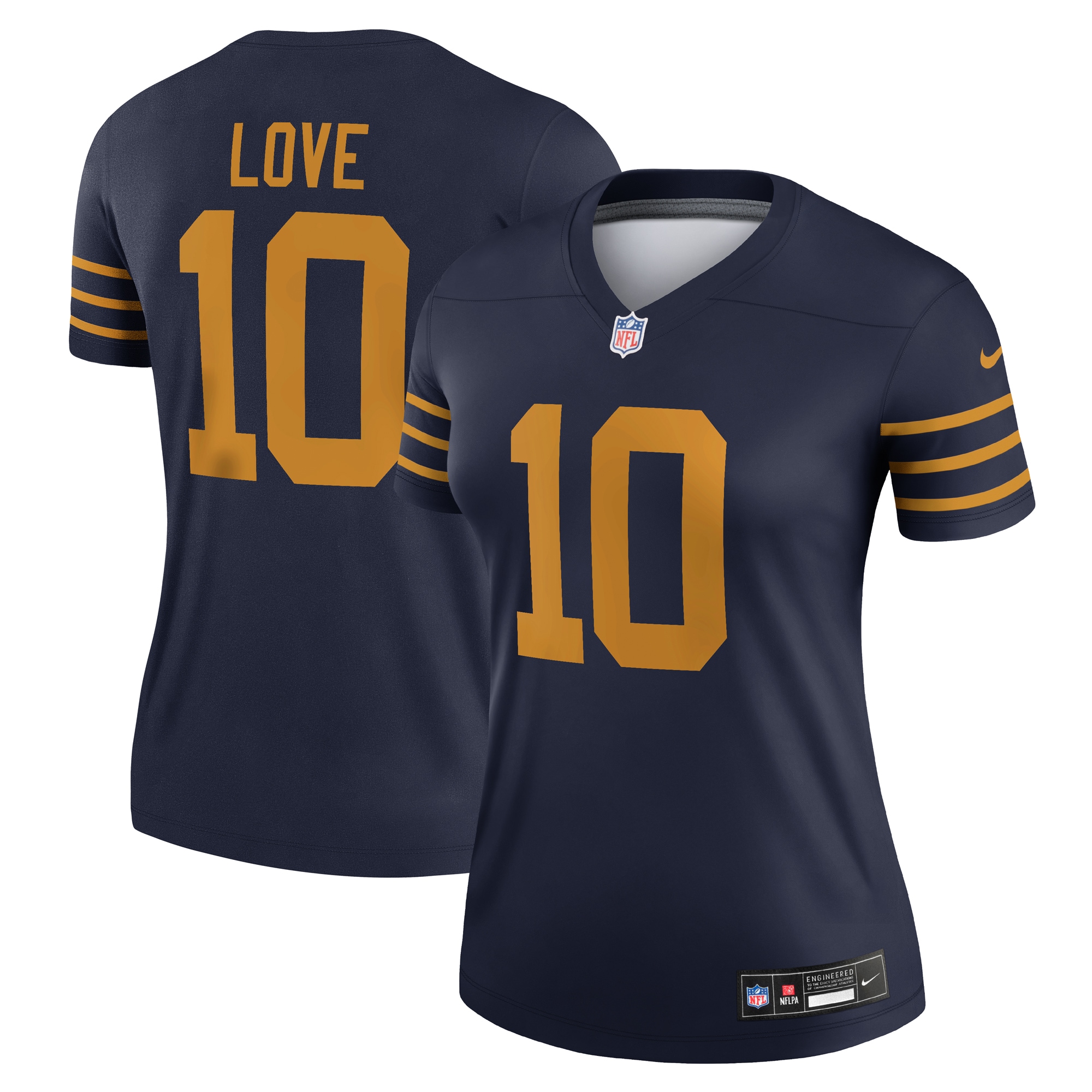 jordan love green bay packers nike womens the 1923 classic legend player dri fit top navy clowdercats osujh.jpg