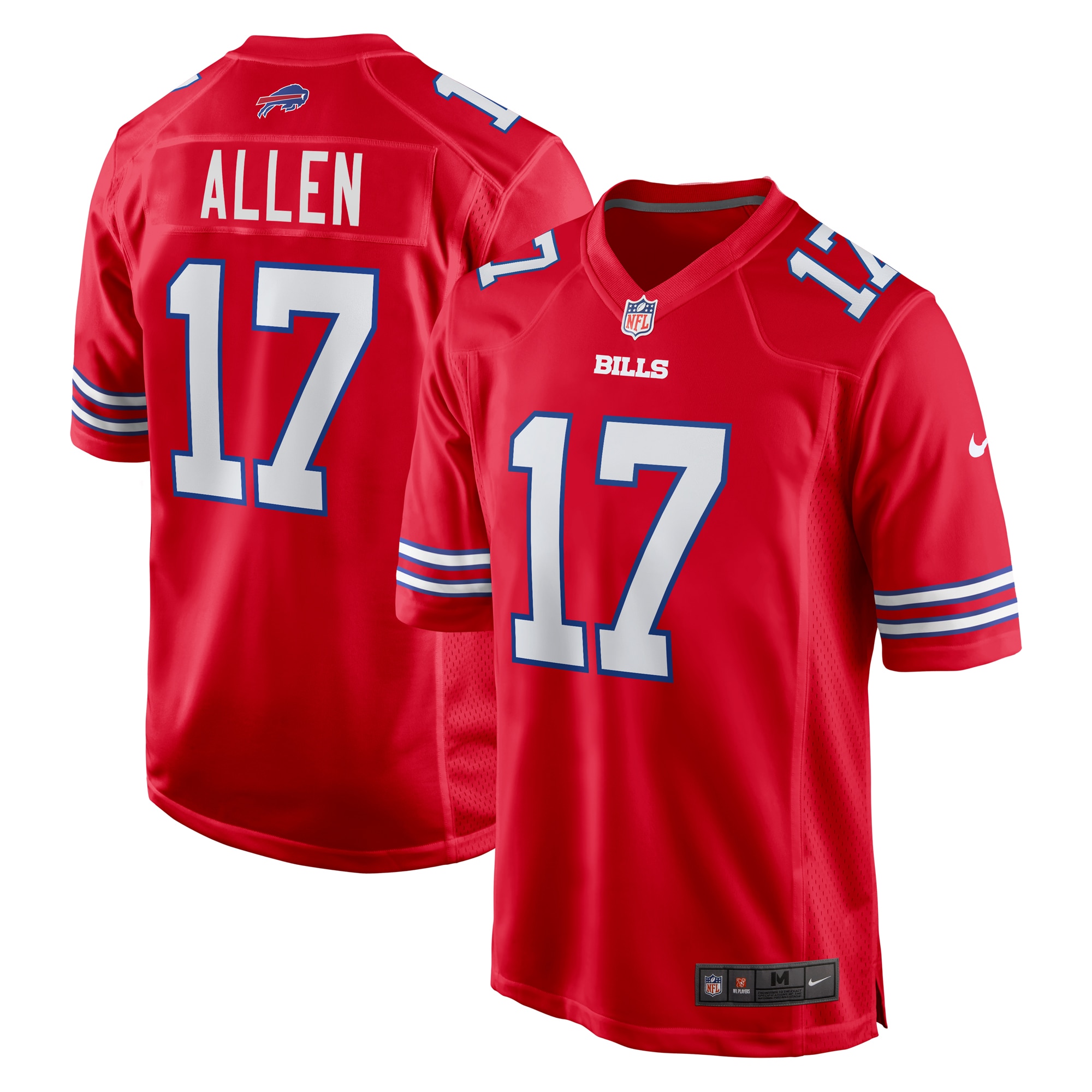 josh allen buffalo bills nike alternate game jersey red clowdercats cvt64.jpg