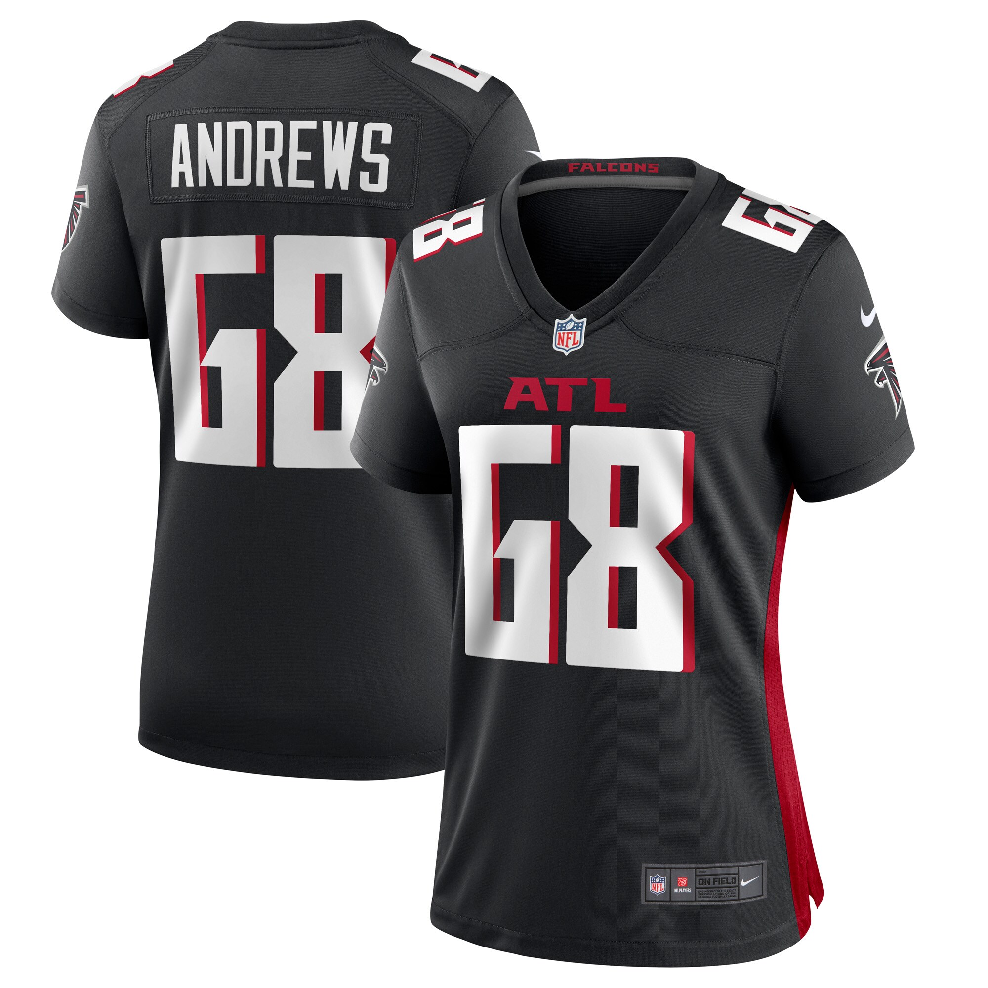 josh andrews atlanta falcons nike womens game player jersey black clowdercats rr8pc.jpg