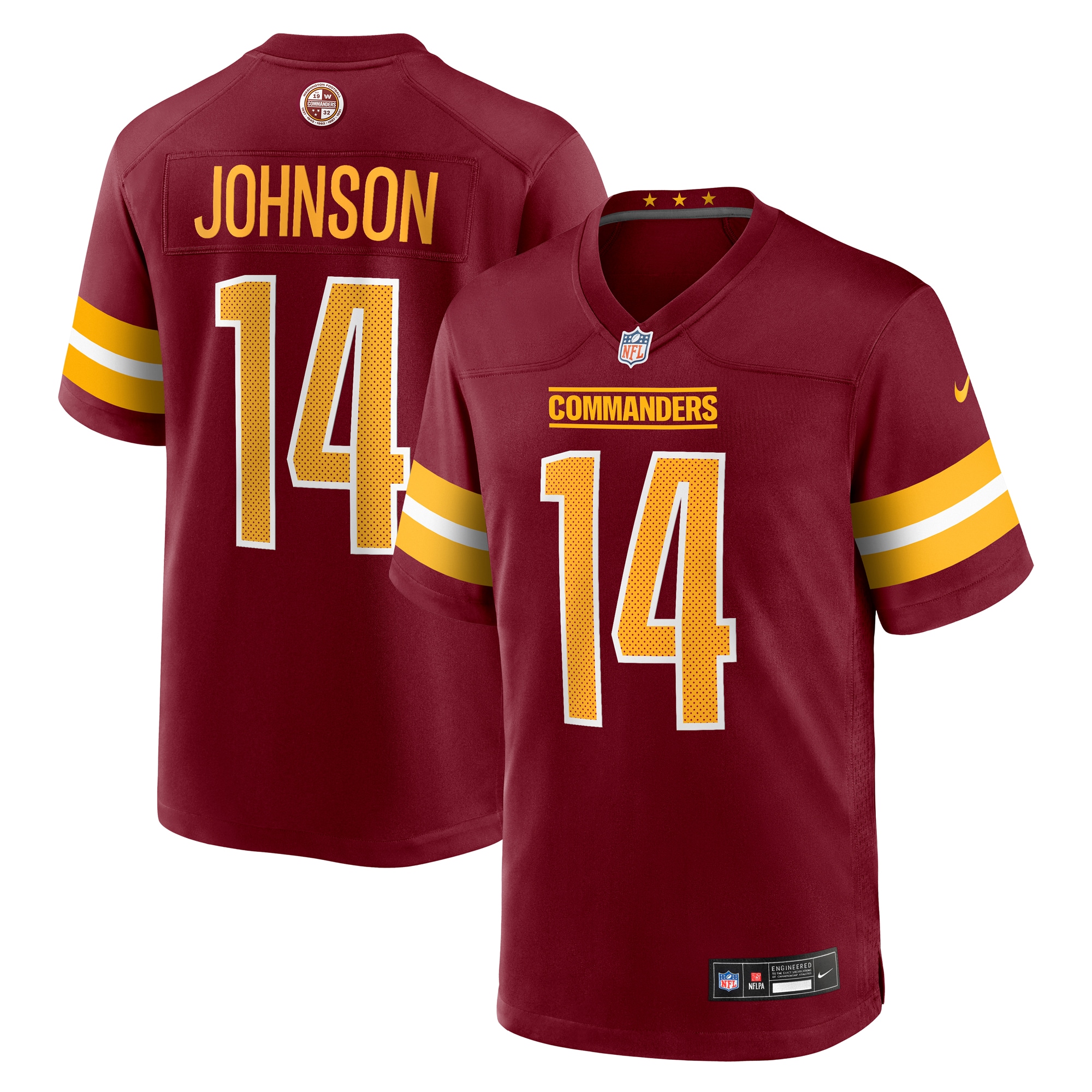 josh johnson washington commanders nike team game jersey burgundy clowdercats ntfmk.jpg