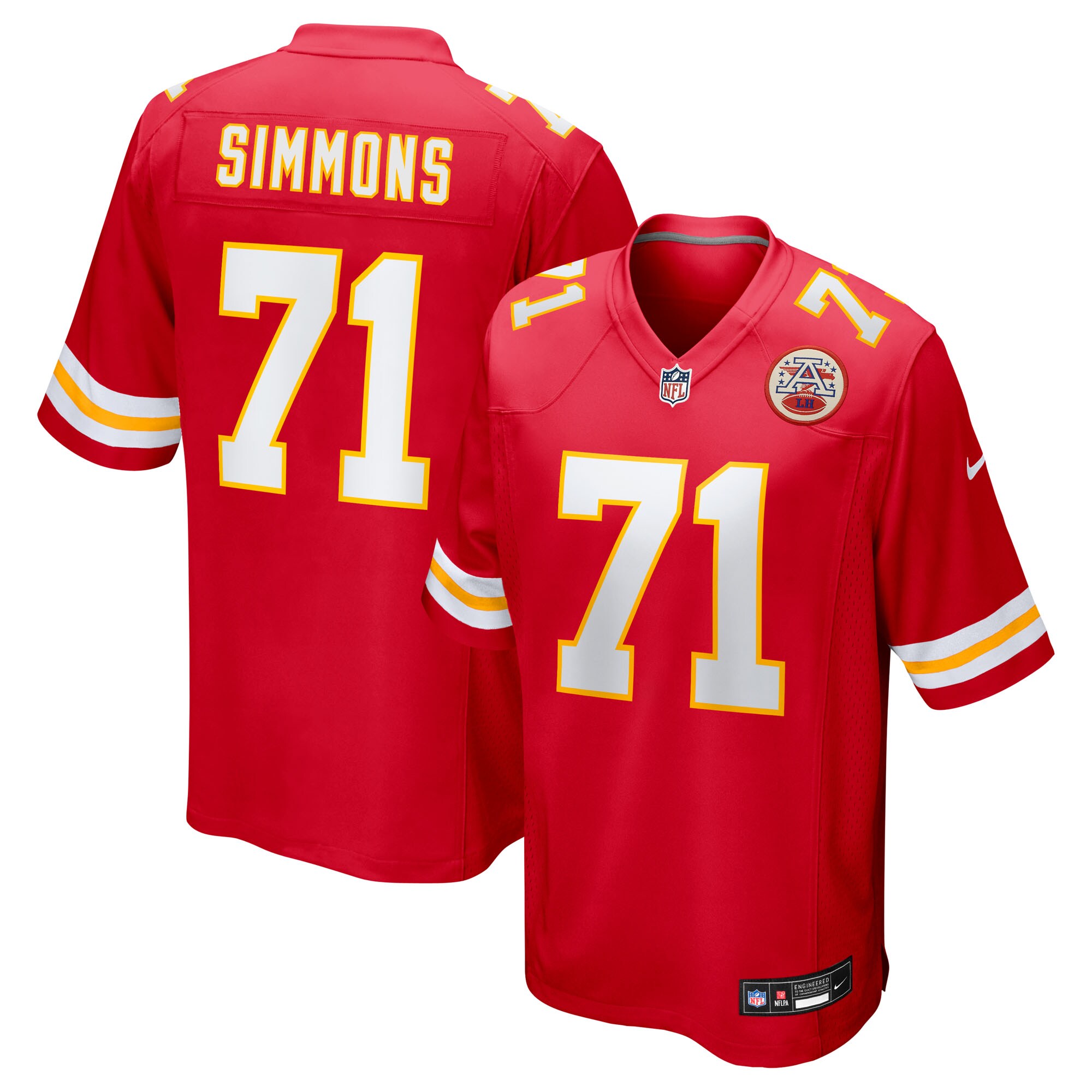 josh simmons kansas city chiefs nike 2025 nfl draft first round pick game jersey red clowdercats 7orqr.jpg