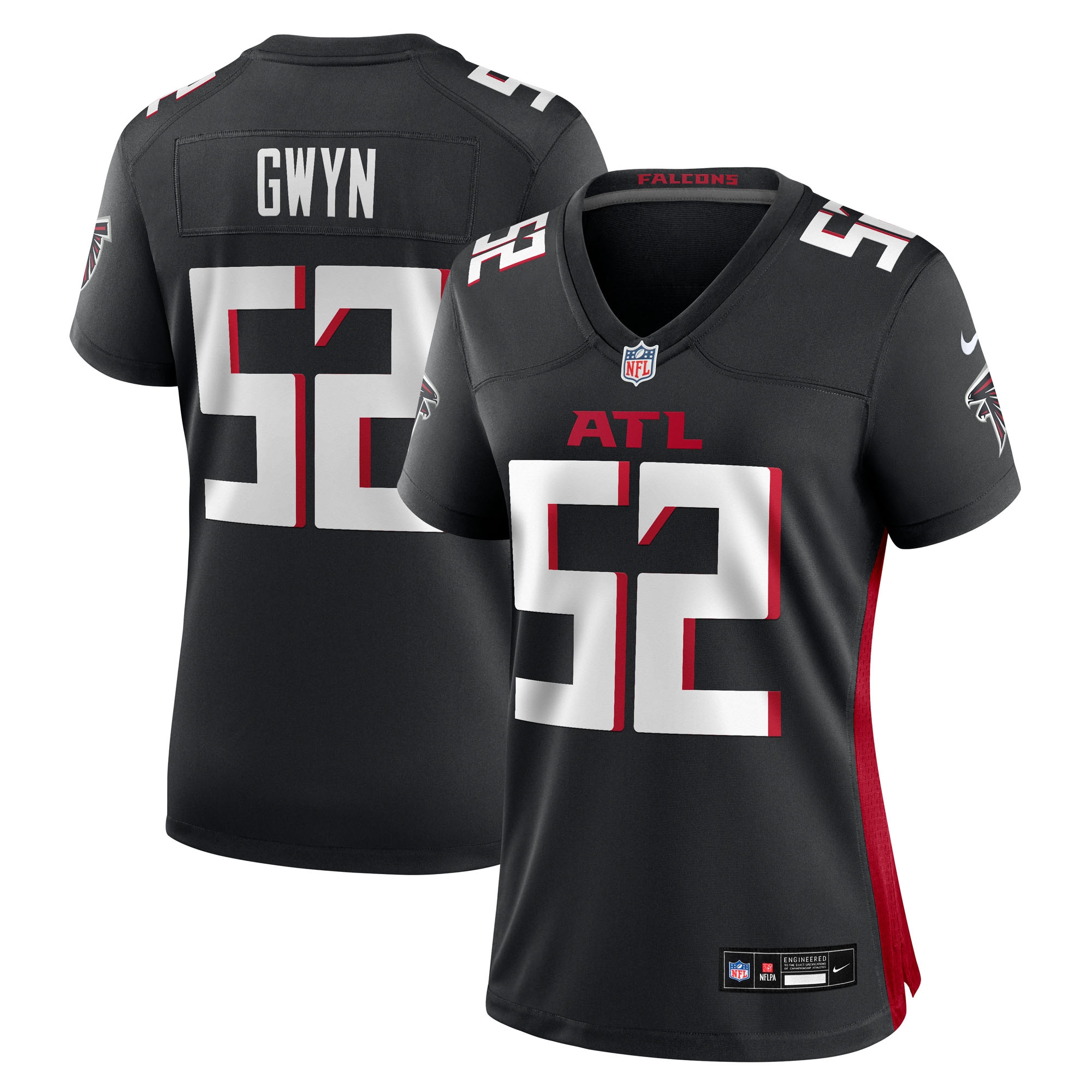 jovaughn gwyn atlanta falcons nike womens team game jersey black clowdercats git4c.jpg