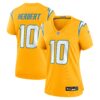 justin herbert los angeles chargers nike womens alternate charger power game jersey gold clowdercats u3s9d.jpg