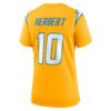 justin herbert los angeles chargers nike womens alternate charger power game jersey gold clowdercats w1vib.jpg
