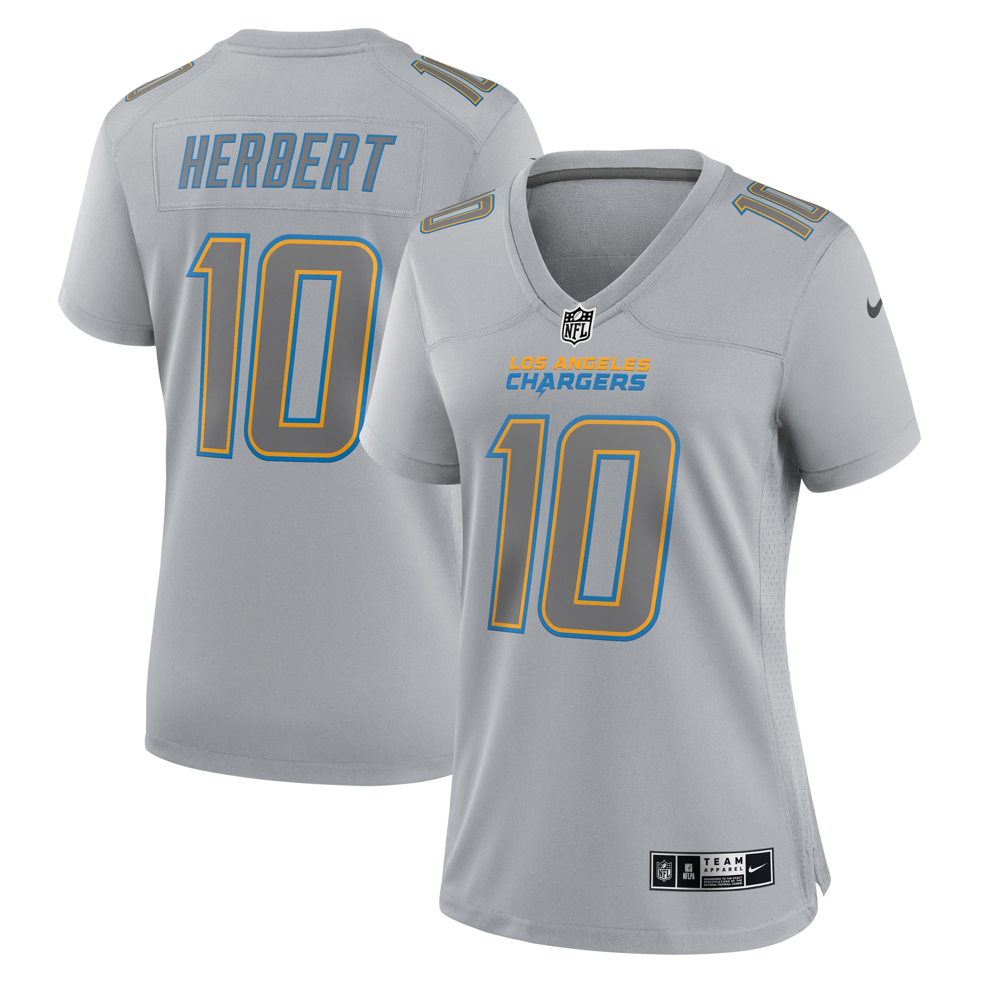 justin herbert los angeles chargers nike womens atmosphere fashion game jersey gray clowdercats 0ue7u.jpg