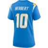 justin herbert los angeles chargers nike womens player game jersey powder blue clowdercats siwyh.jpg