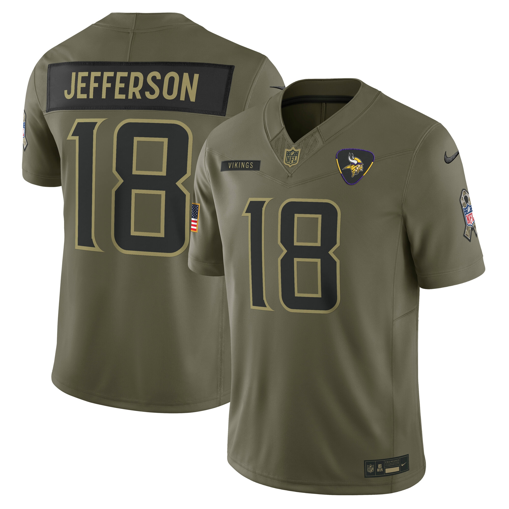 justin jefferson minnesota vikings nike 2025 salute to service limited jersey olive clowdercats w32n8.jpg