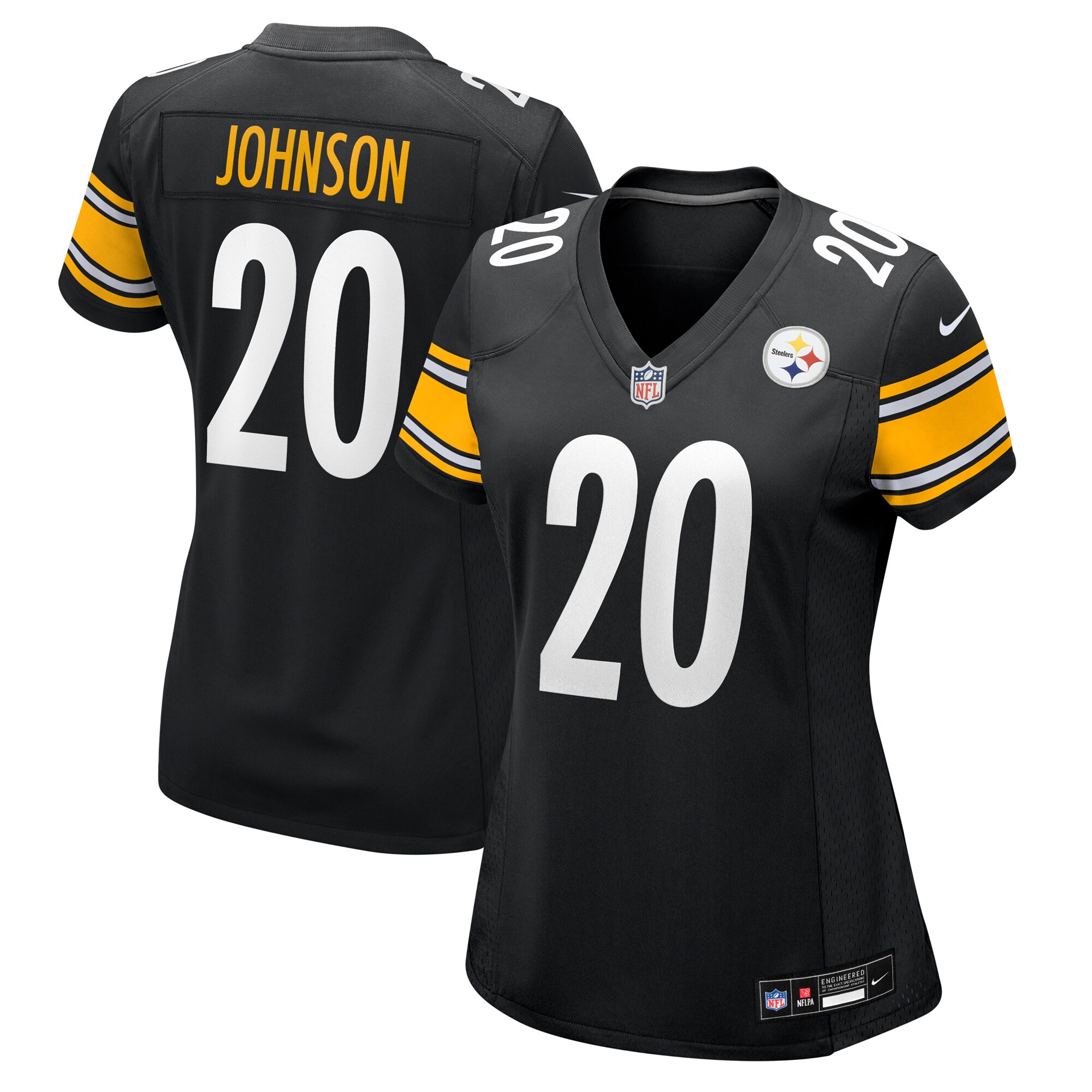 kaleb johnson pittsburgh steelers nike womens team game jersey black clowdercats flj5t.jpg