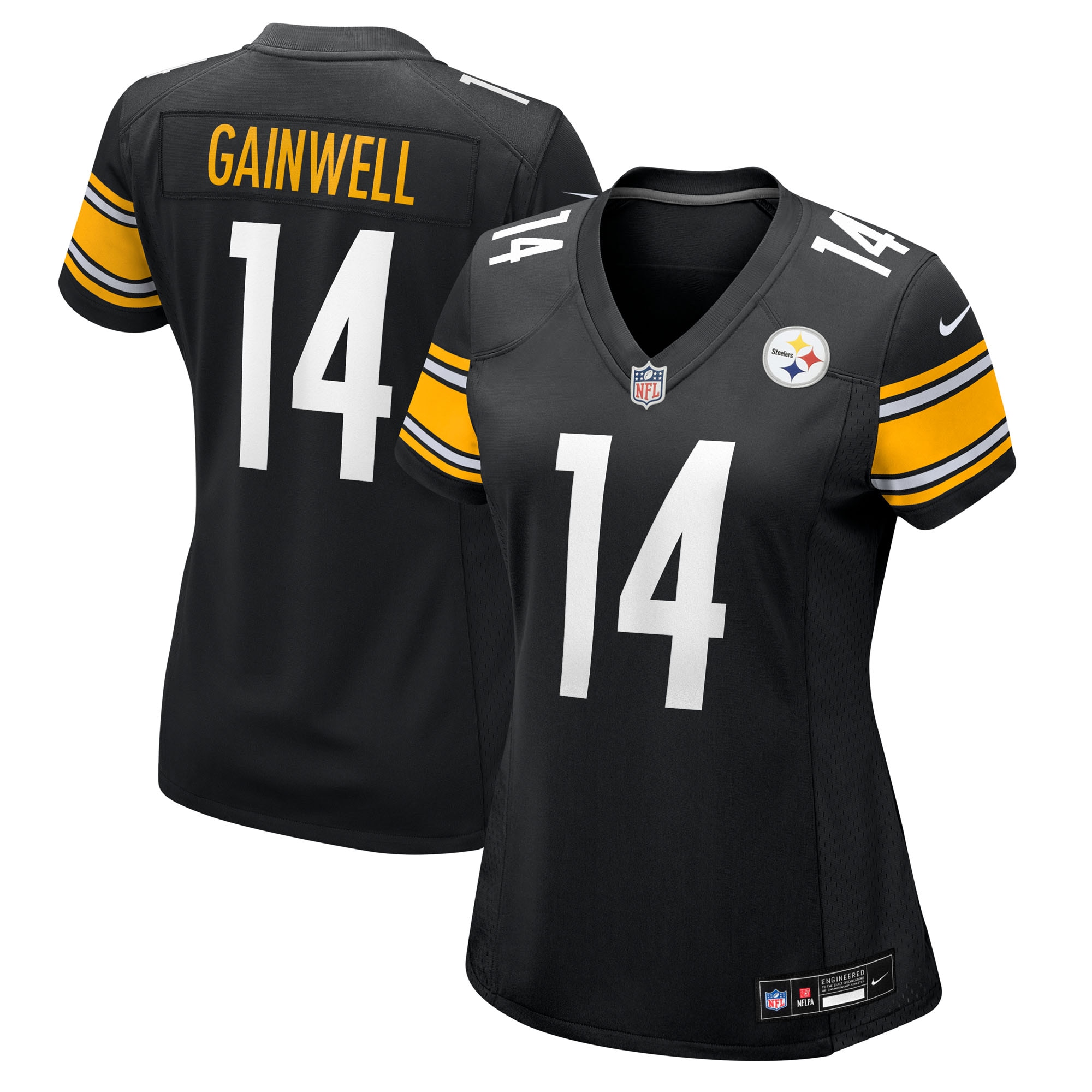 kenneth gainwell pittsburgh steelers nike womens team game jersey black clowdercats jkkqc.jpg