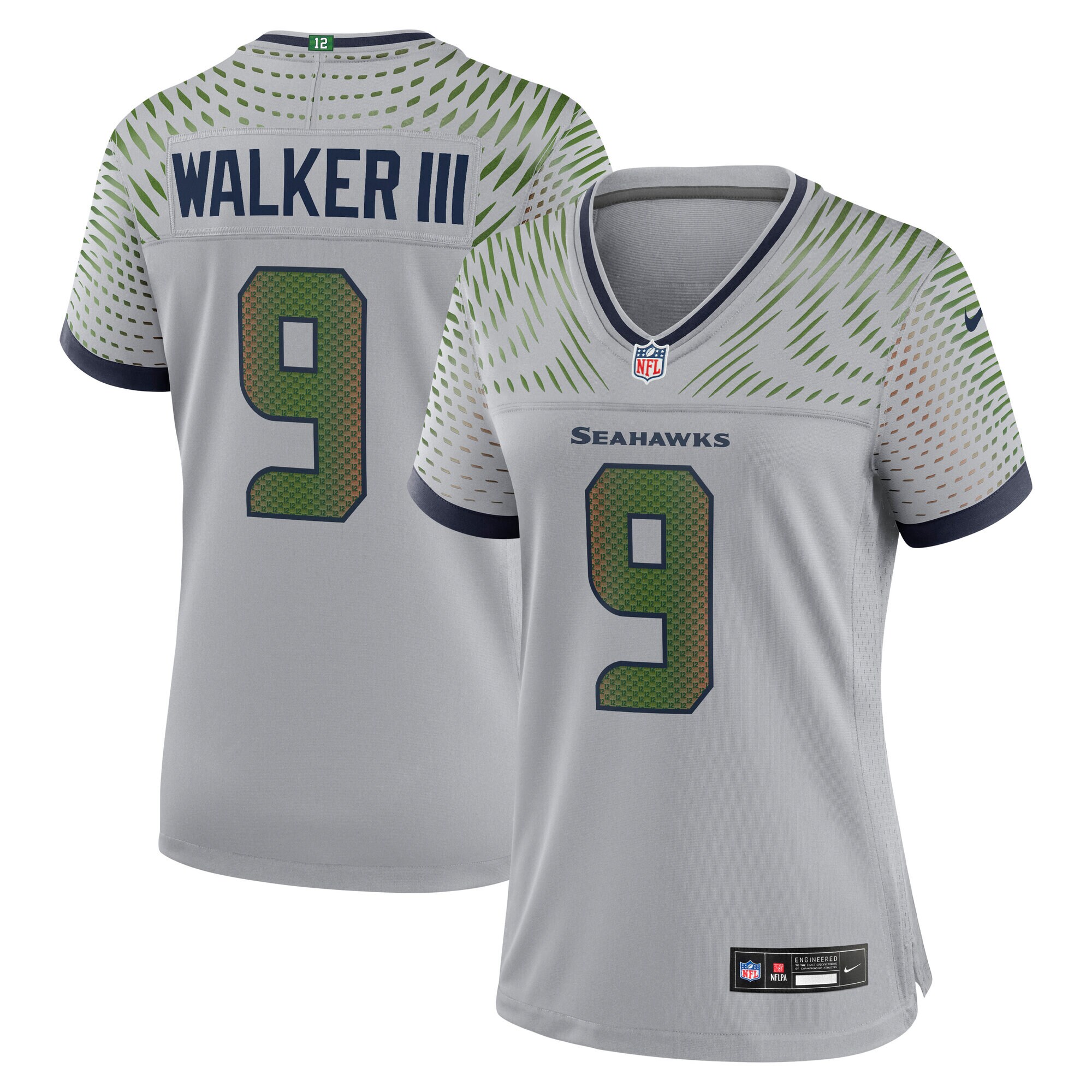 kenneth walker iii seattle seahawks nike womens 2025 rivalries collection game jersey wolf gray clowdercats ltu4e.jpg