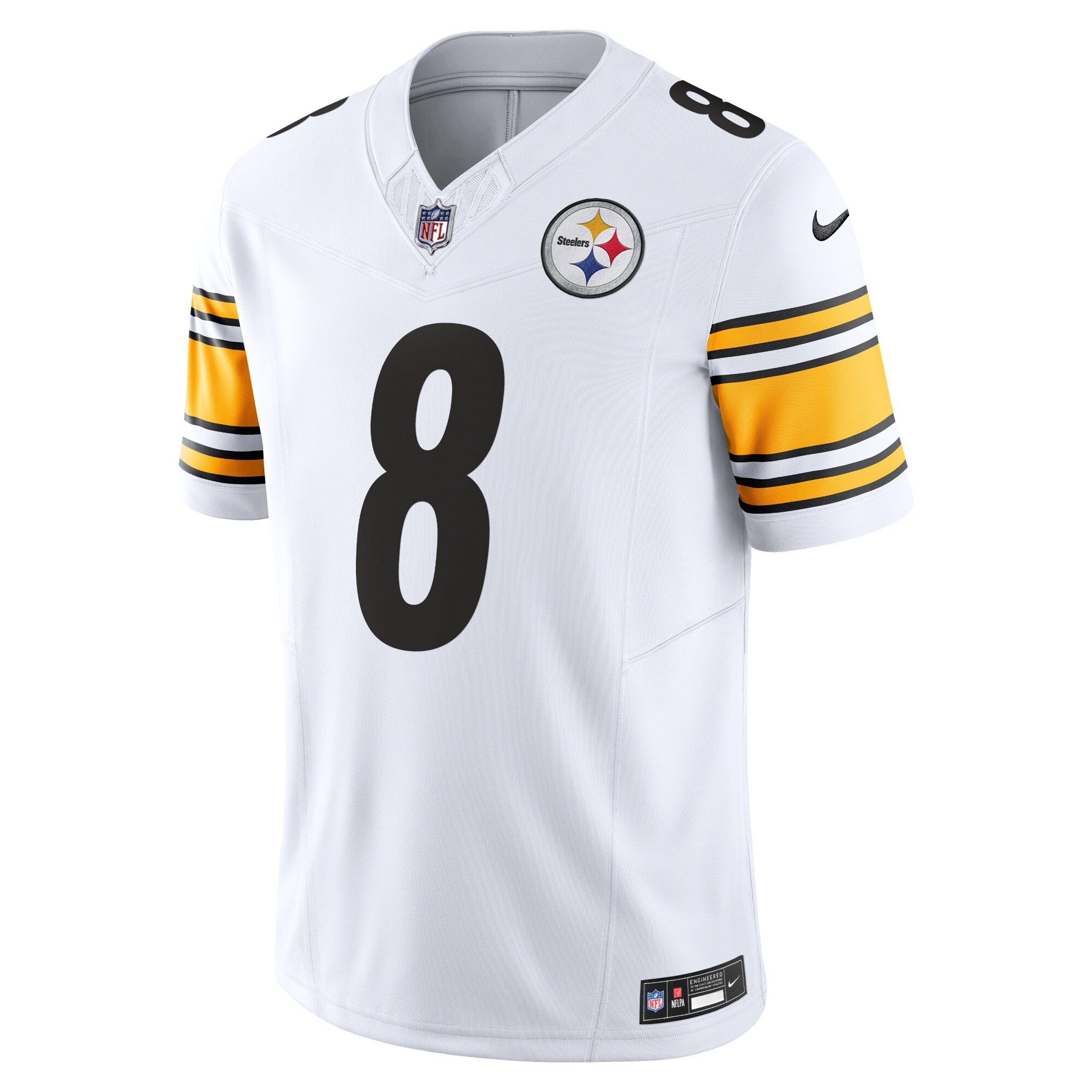 kenny pickett pittsburgh steelers nike vapor fuse limited jersey white clowdercats thilr.jpg