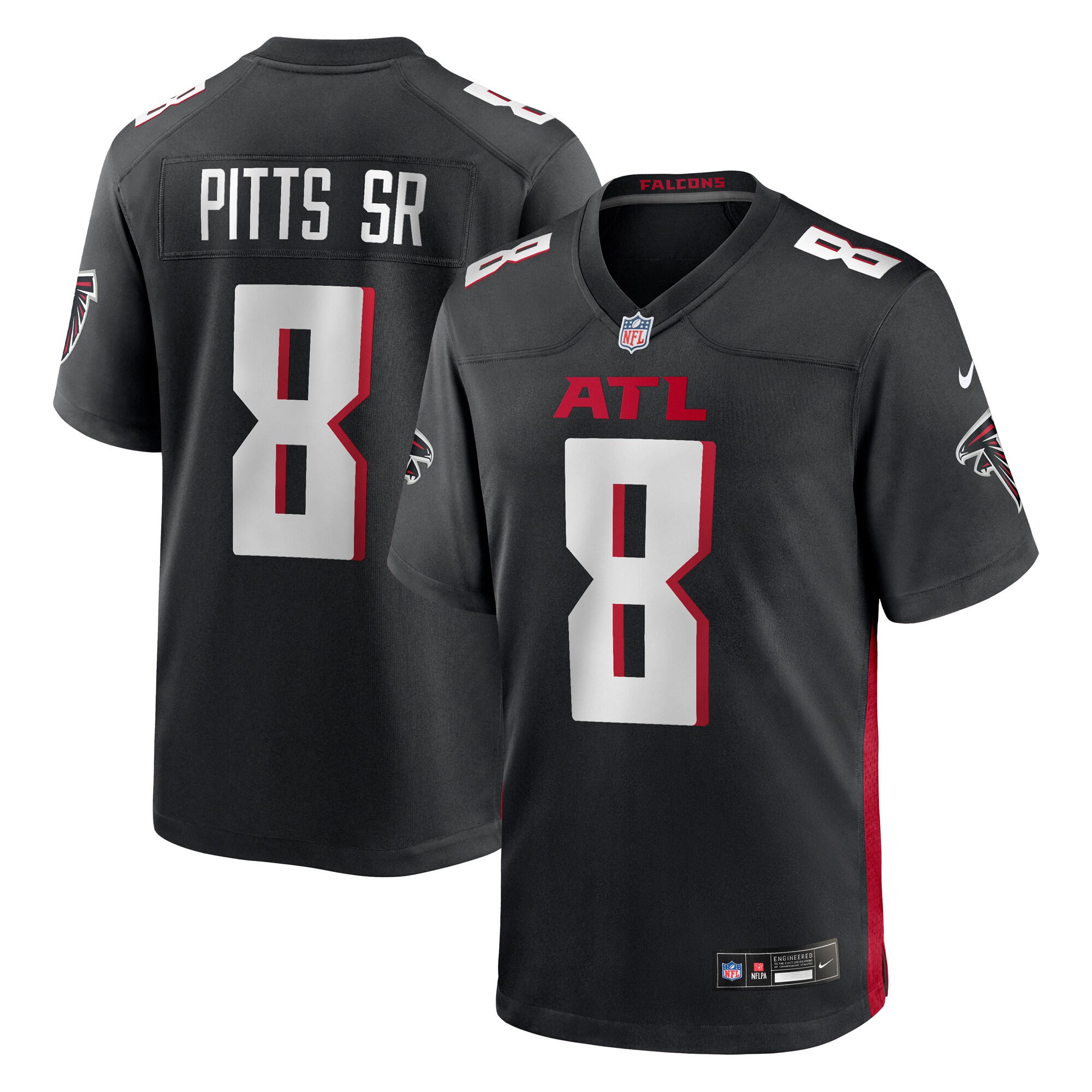 kyle pitts sr atlanta falcons nike team game jersey black clowdercats ruoto.jpg