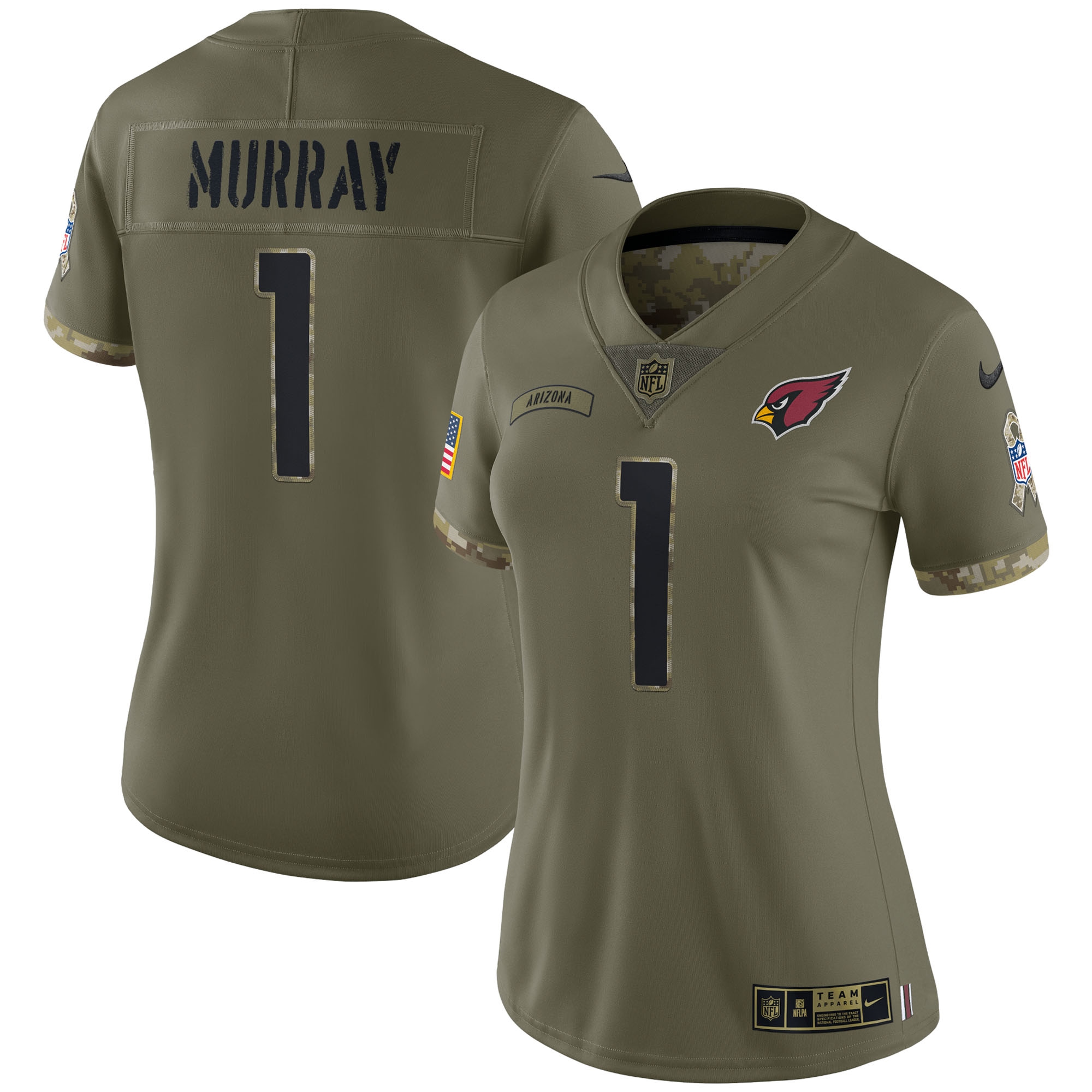kyler murray arizona cardinals nike womens salute to service limited jersey olive clowdercats jyajx.jpg