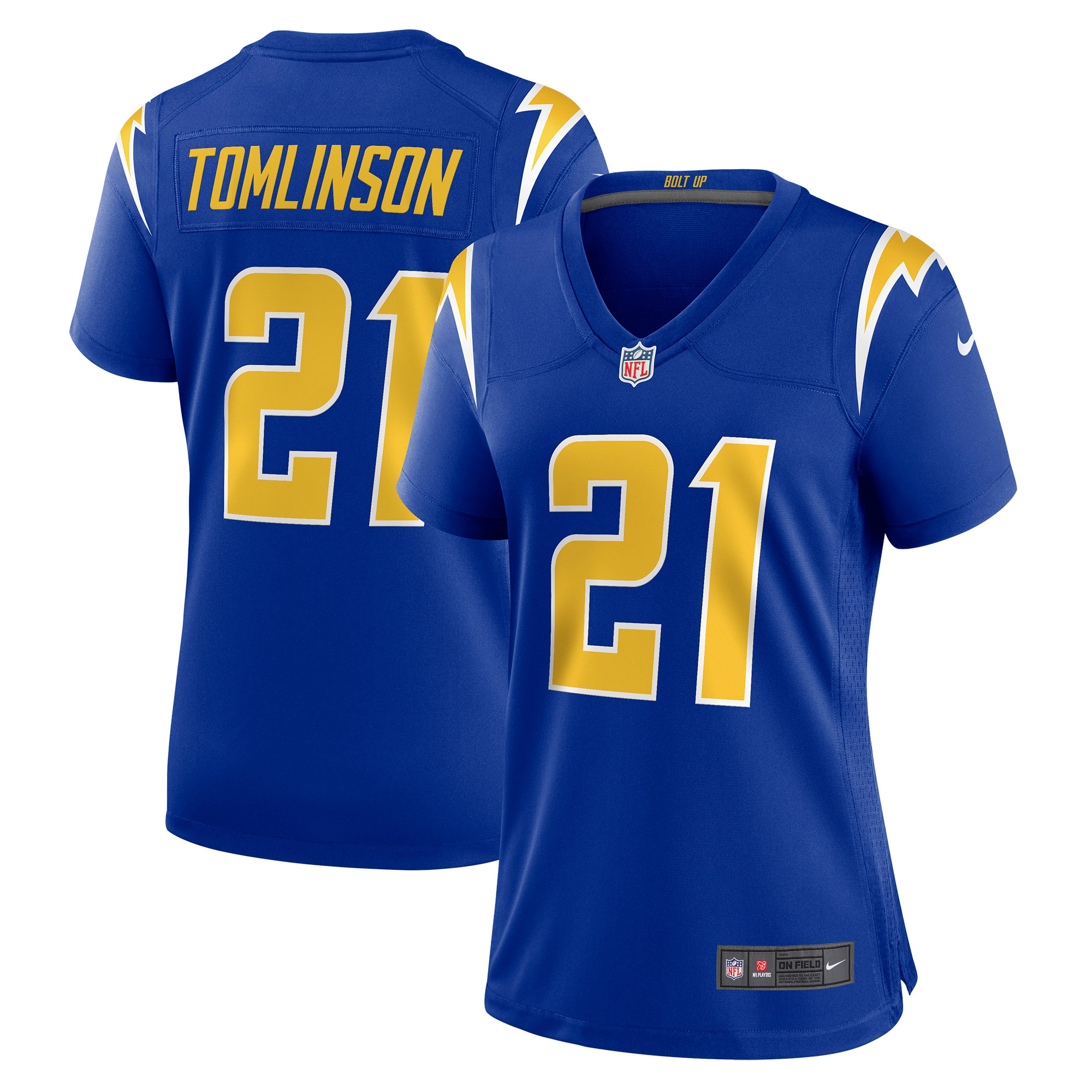 ladainian tomlinson los angeles chargers nike womens retired game jersey royal clowdercats rrwa3.jpg
