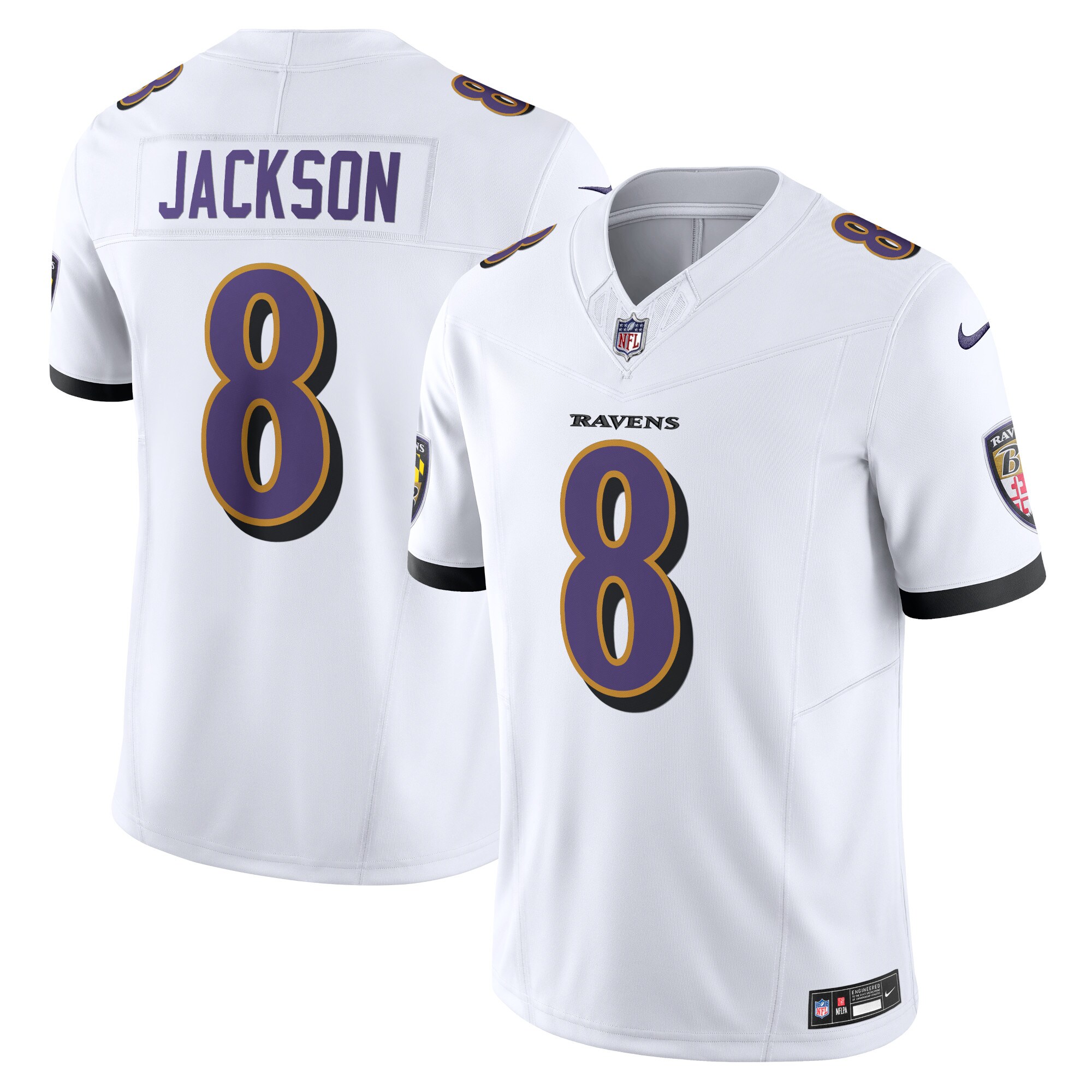 lamar jackson baltimore ravens nike vapor fuse limited jersey white clowdercats jra5z.jpg
