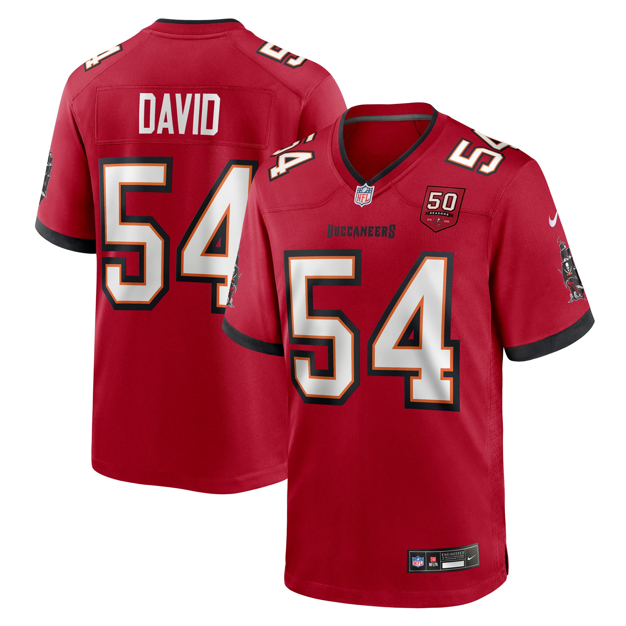 lavonte david tampa bay buccaneers nike 50th season team game jersey red clowdercats scceq.jpg