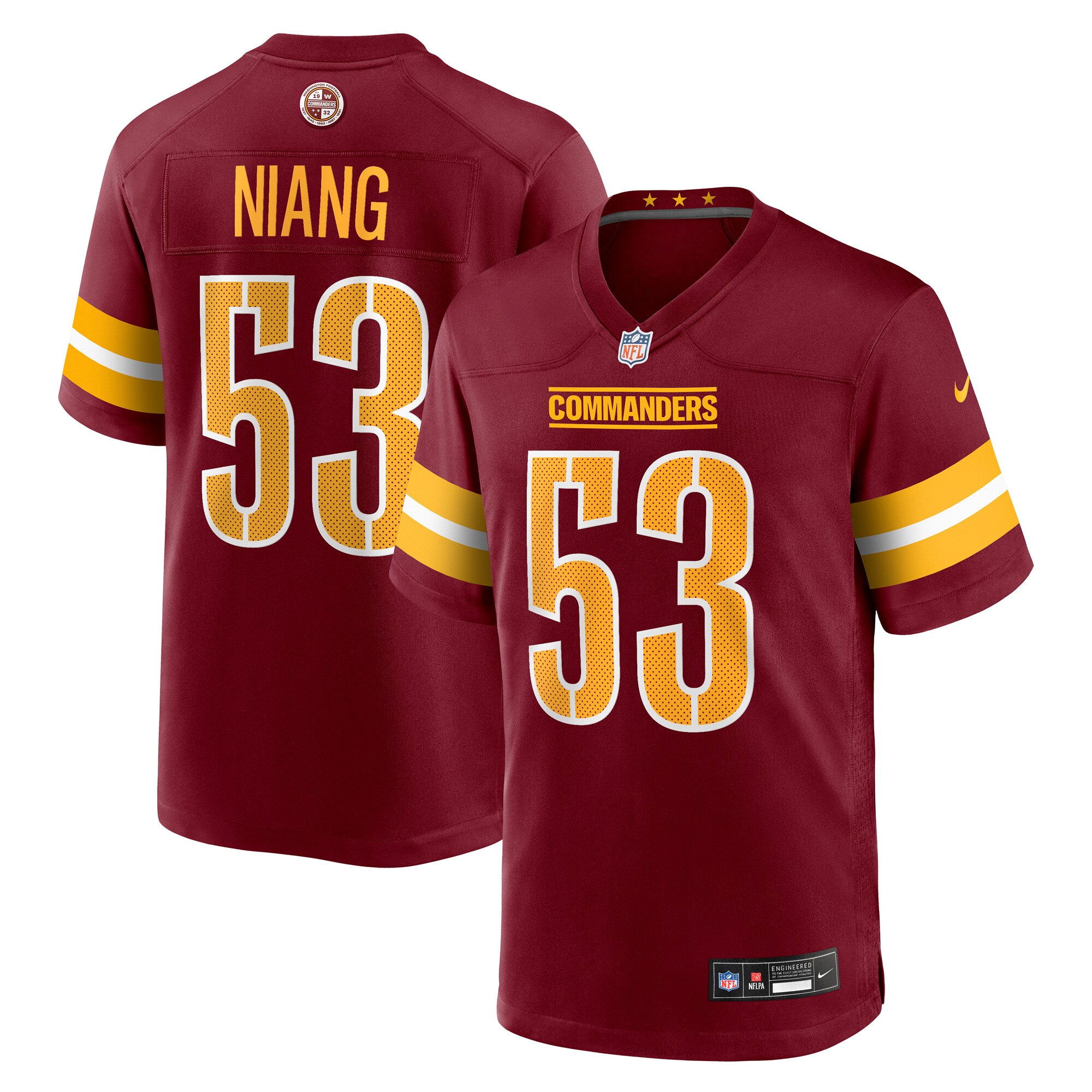 lucas niang washington commanders nike team game jersey burgundy clowdercats lnzo5.jpg