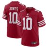 mac jones san francisco 49ers nike team game jersey scarlet clowdercats ktfxm.jpg