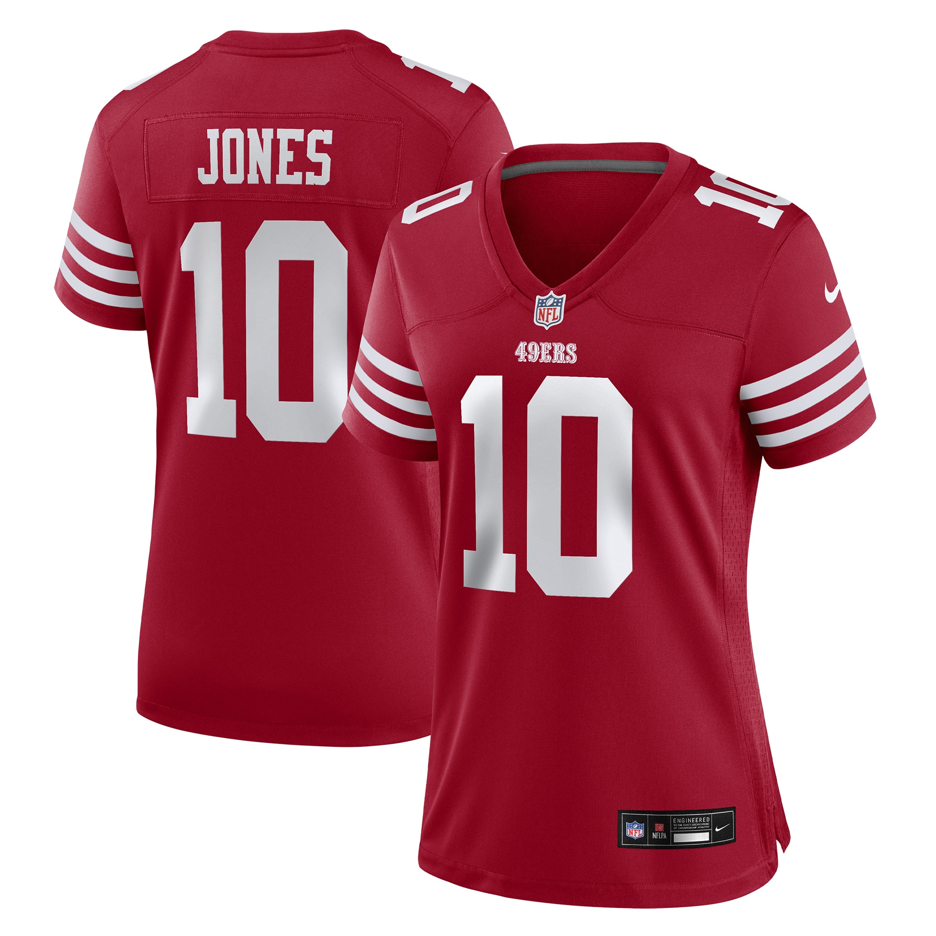 mac jones san francisco 49ers nike womens team game jersey scarlet clowdercats 9bqrj.jpg