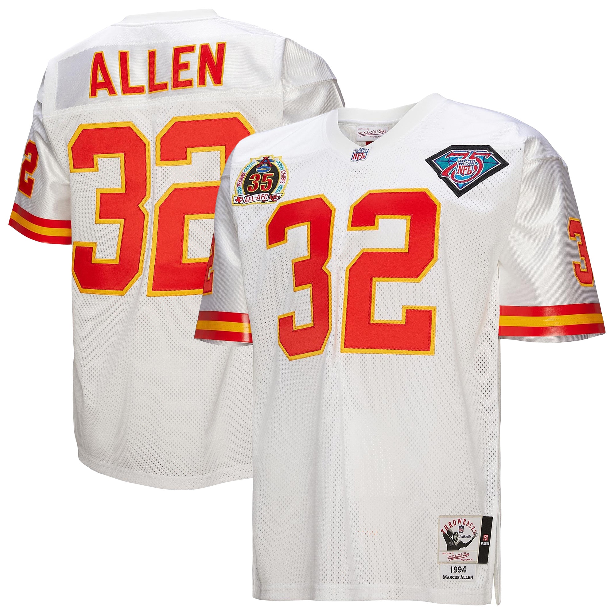 marcus allen kansas city chiefs 1994 mitchell ness authentic throwback retired player jersey white clowdercats s7hkp.jpg