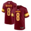 marcus mariota washington commanders nike team game jersey burgundy clowdercats eldfj.jpg