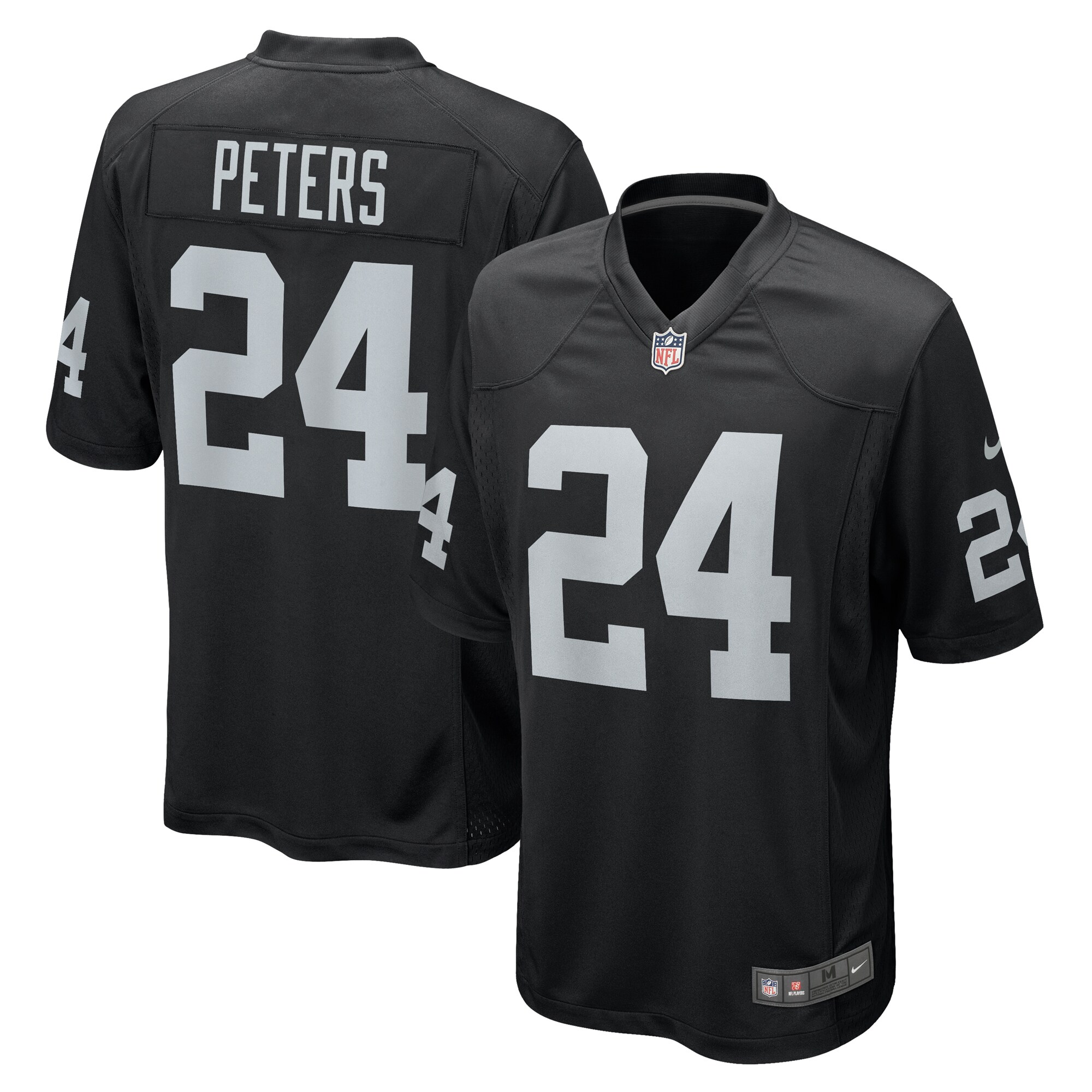 marcus peters las vegas raiders nike team game jersey black clowdercats s1af8.jpg
