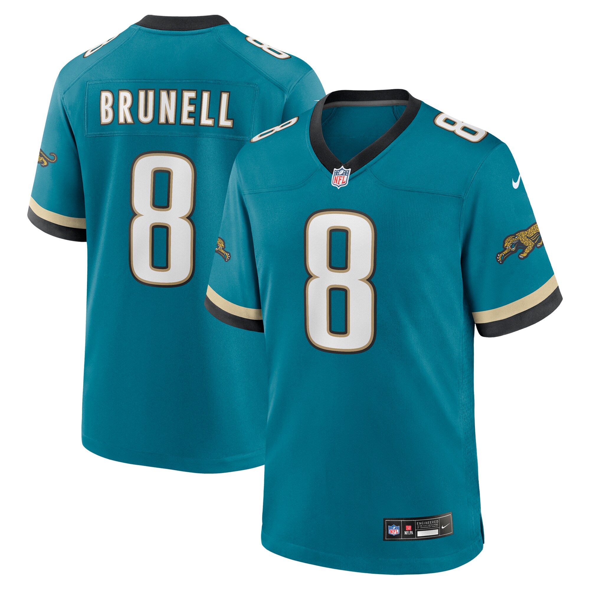 mark brunell jacksonville jaguars nike retired player alternate game jersey teal clowdercats clq7j.jpg