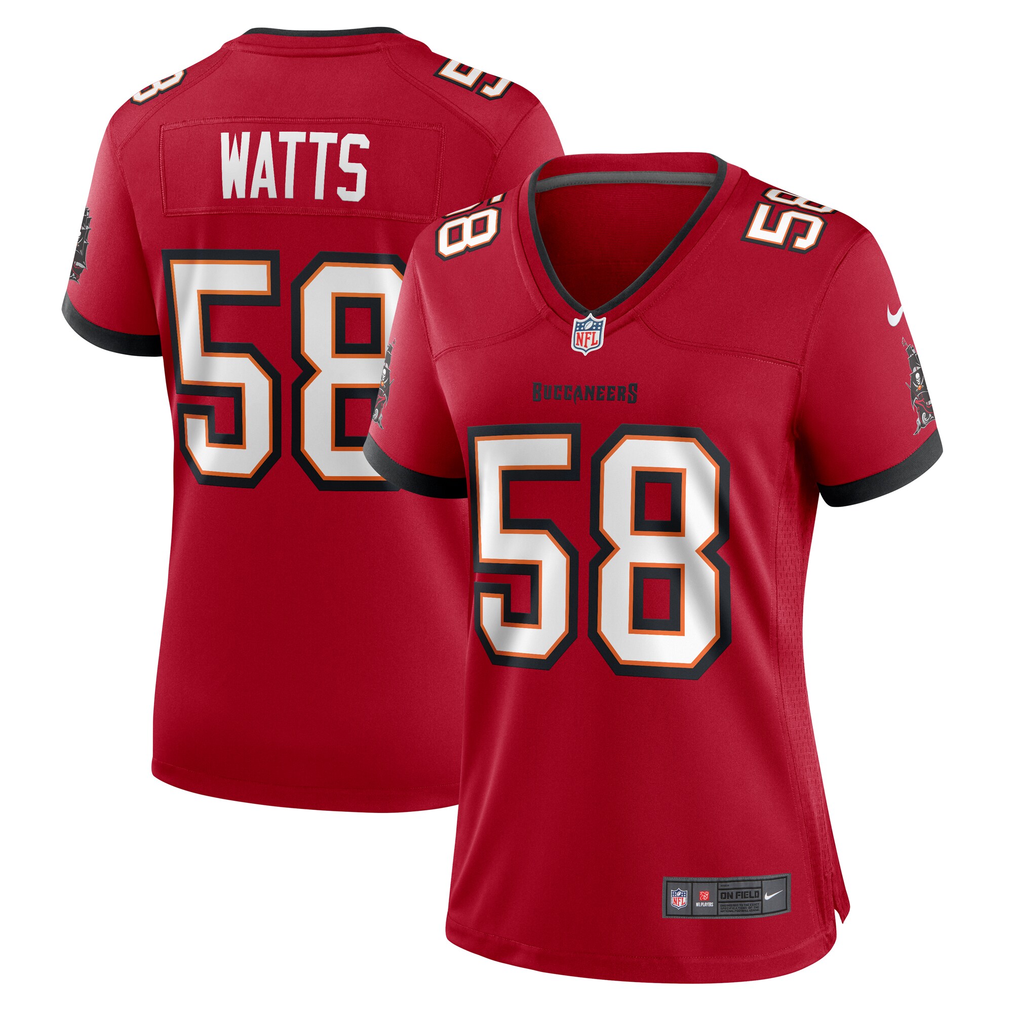 markees watts tampa bay buccaneers nike womens game jersey red clowdercats cfjf1.jpg