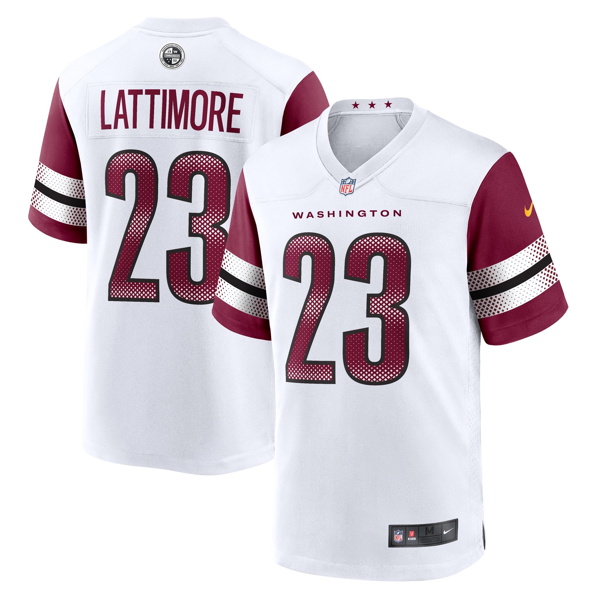 marshon lattimore washington commanders nike game jersey white clowdercats 8gq1h.jpg