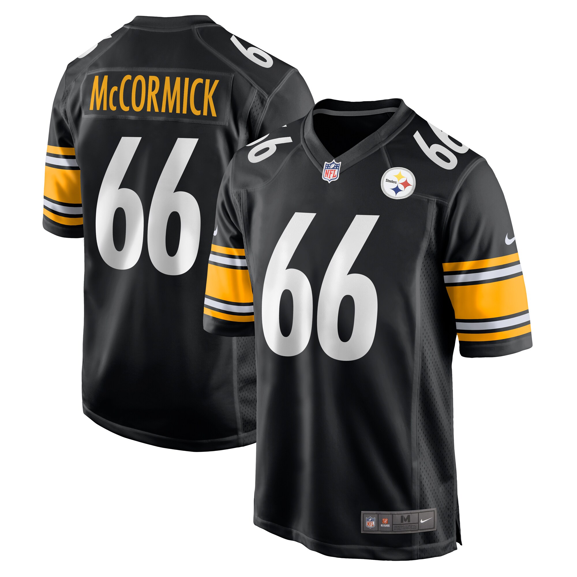 mason mccormick pittsburgh steelers nike game jersey black clowdercats cs6km.jpg