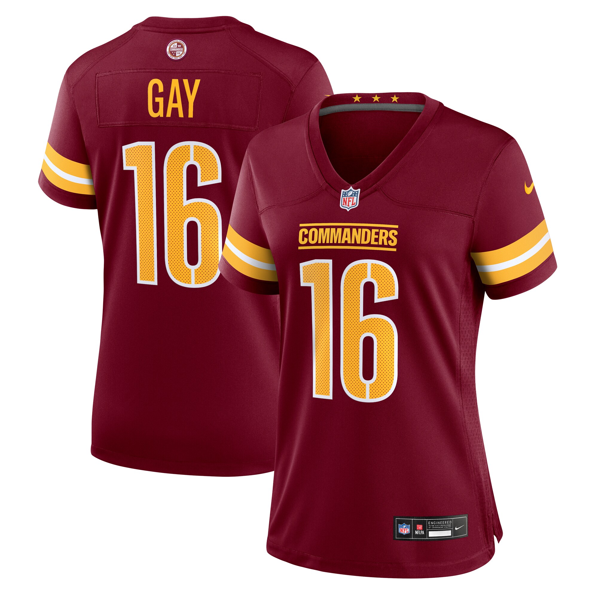 matt gay washington commanders nike womens team game jersey burgundy clowdercats ashw9.jpg