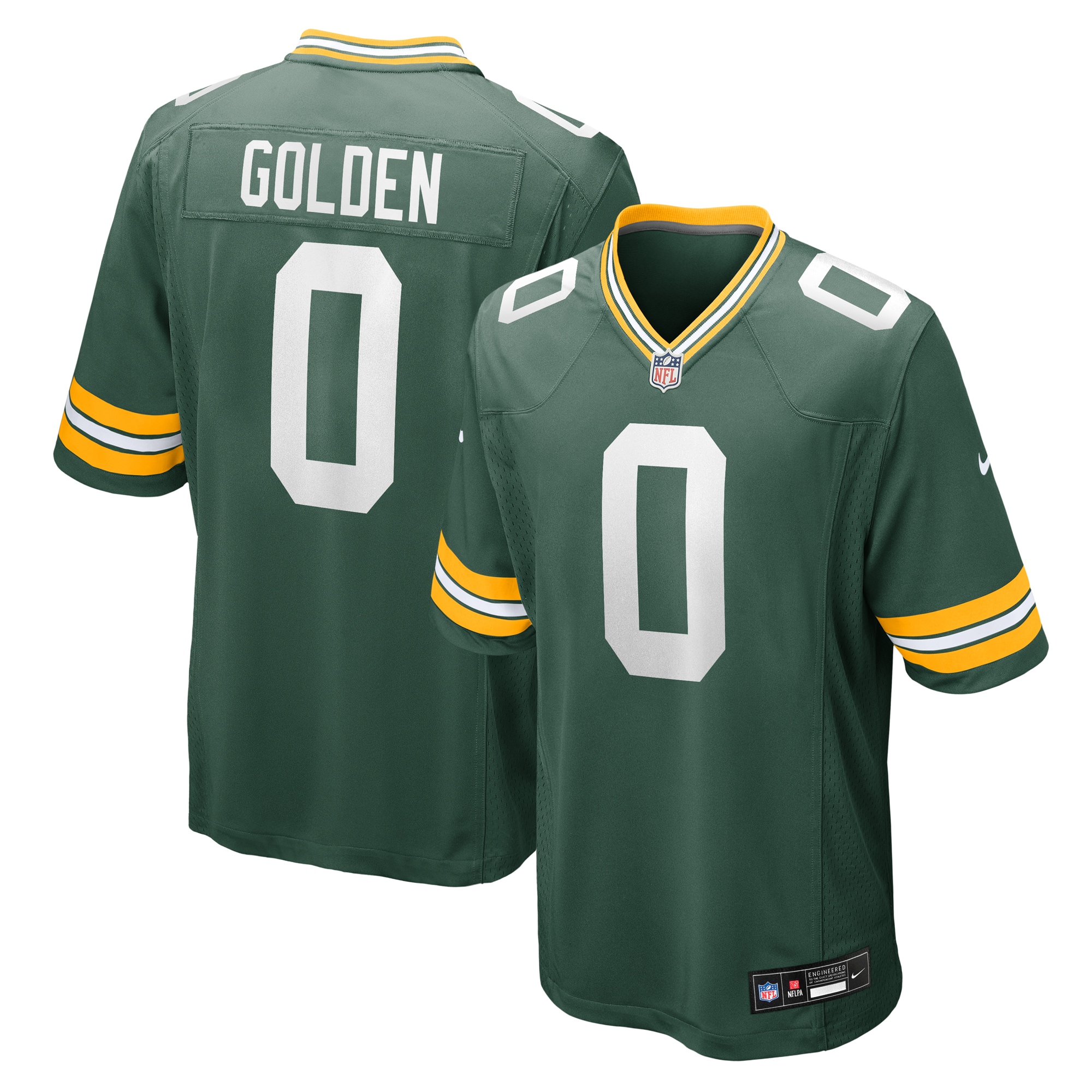 matthew golden green bay packers nike 2025 nfl draft first round pick game jersey green clowdercats tvf7z.jpg