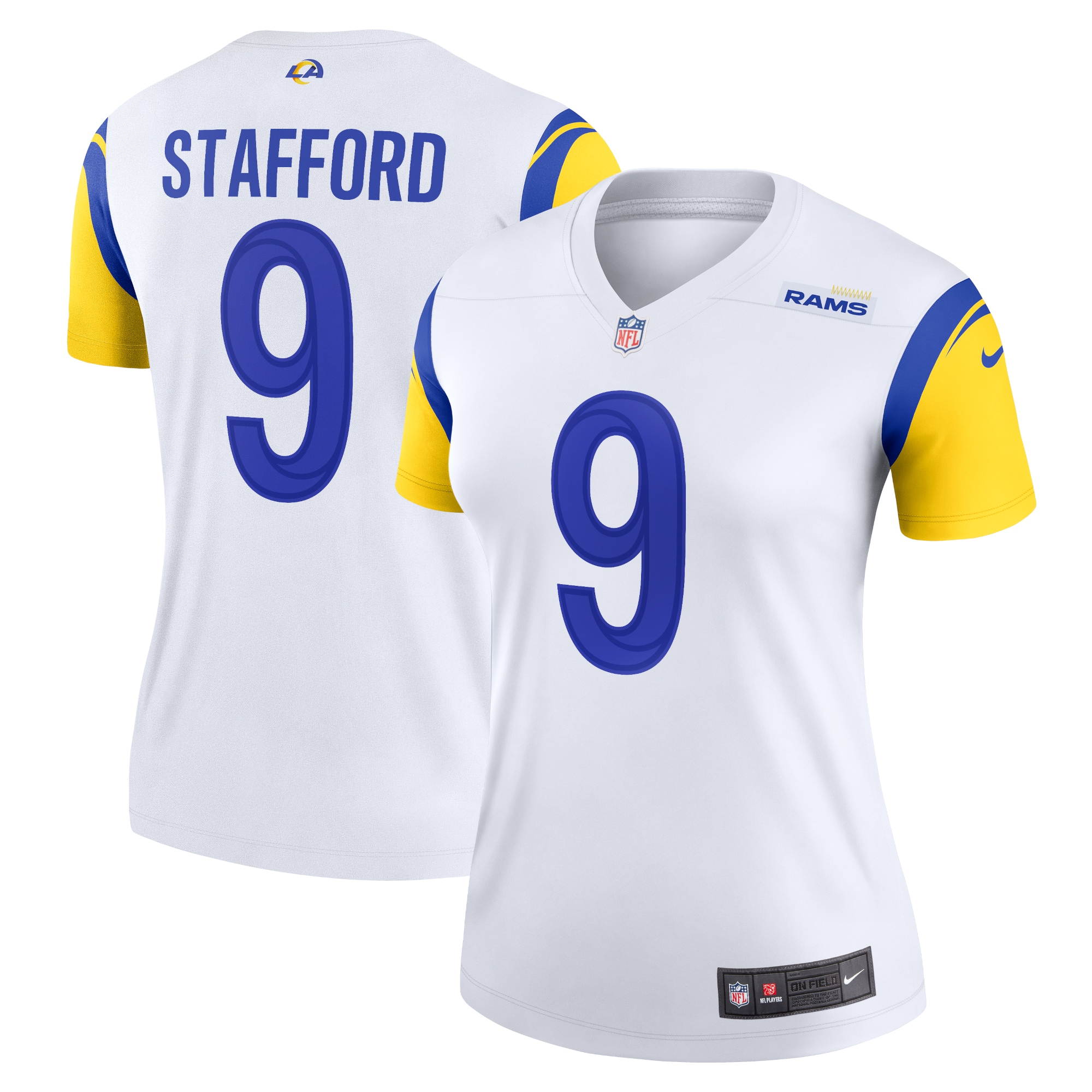 matthew stafford los angeles rams nike womens alternate legend player performance top white clowdercats bfe2n.jpg