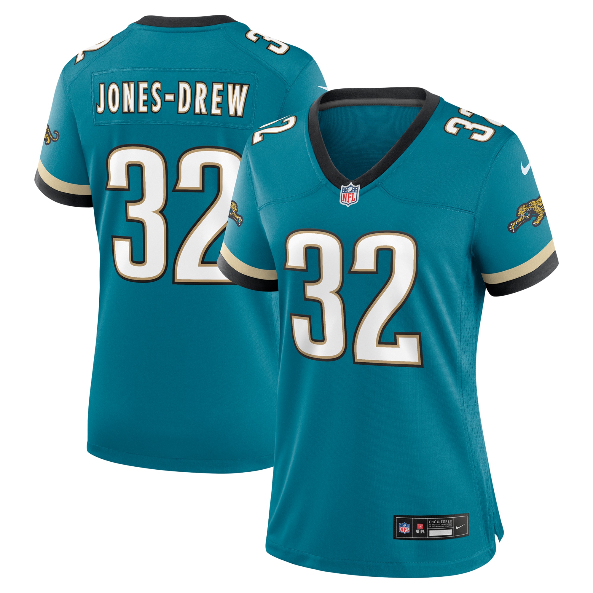 maurice jones drew jacksonville jaguars nike womens prowler throwback retired player game jersey teal clowdercats zkkjq.jpg